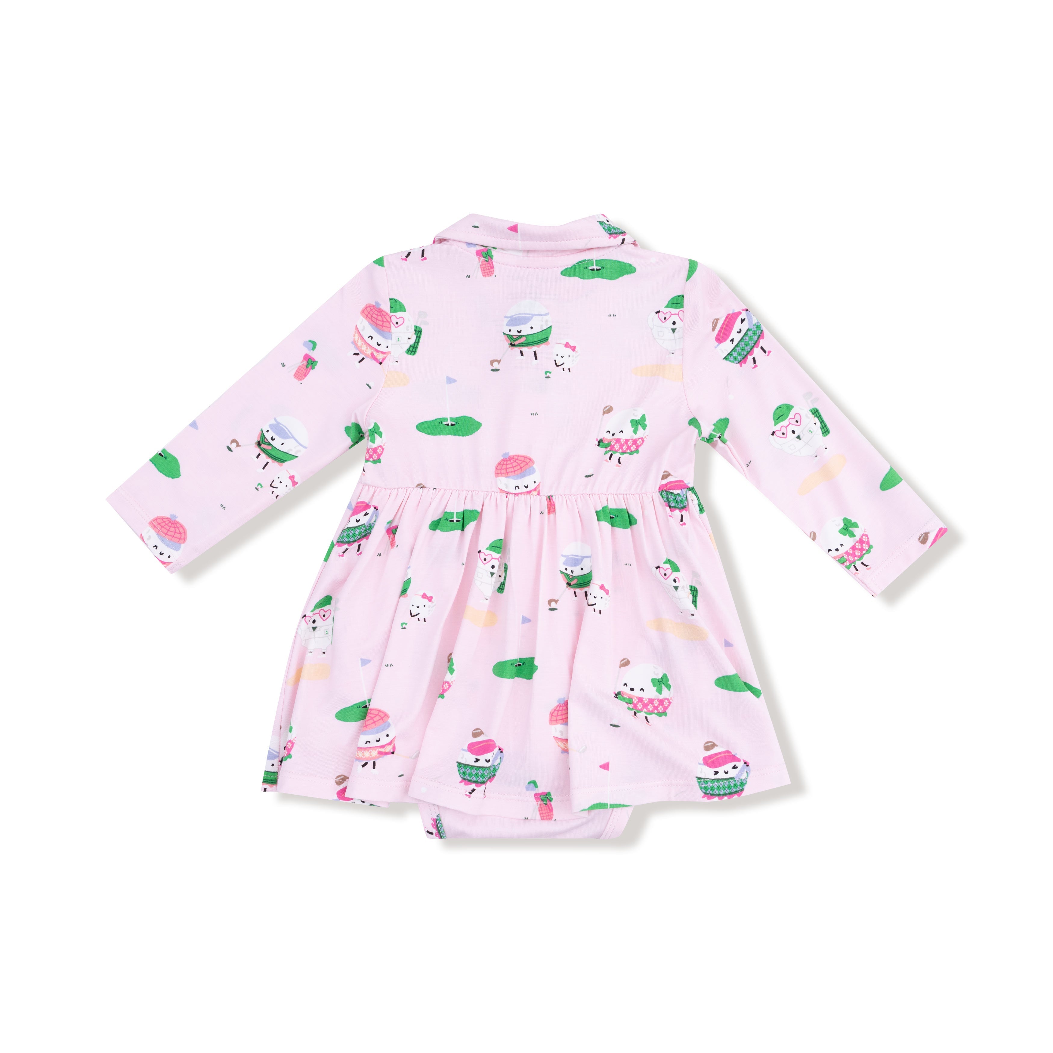 Long Sleeve Polo Bodysuit Dress