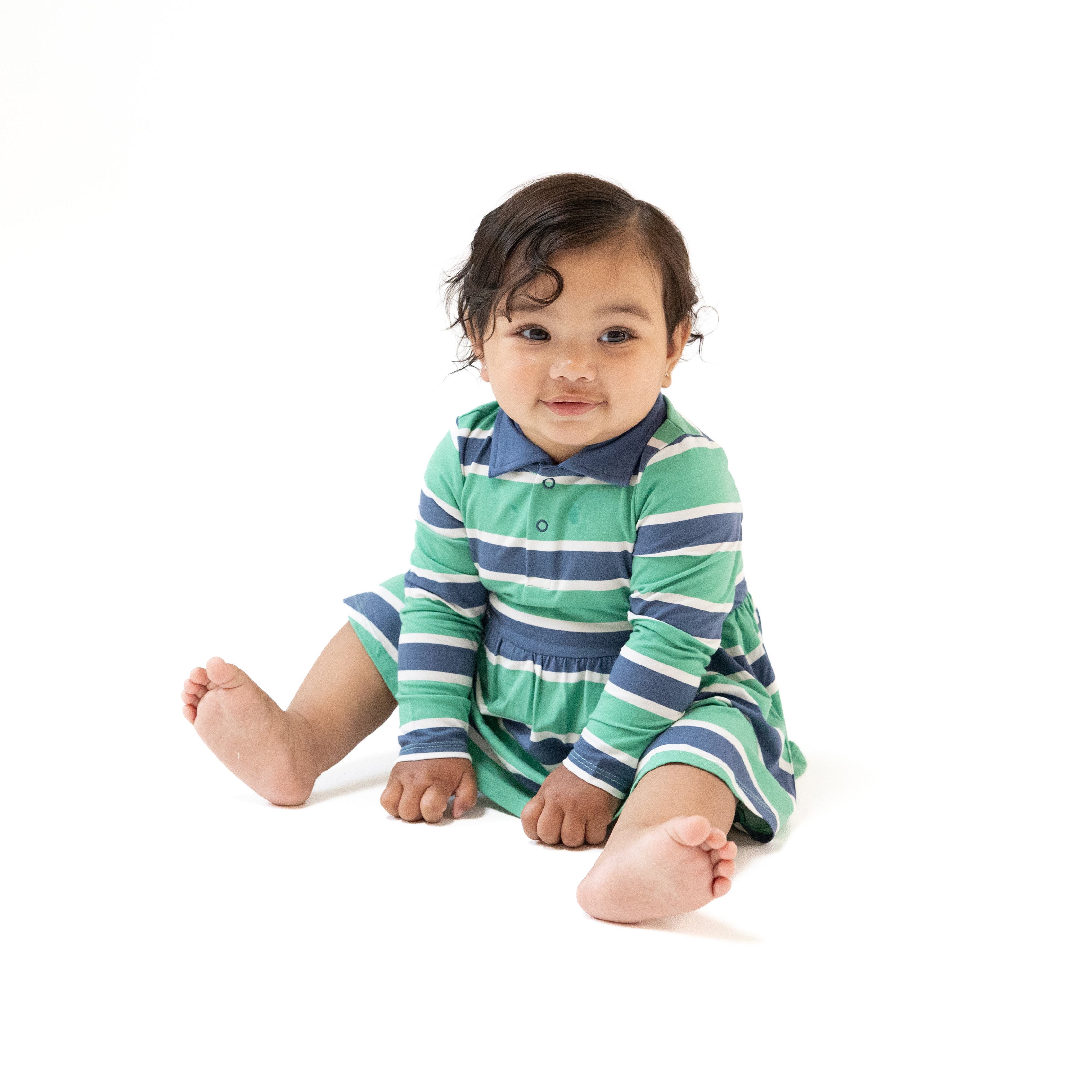 Long Sleeve Polo Bodysuit Dress