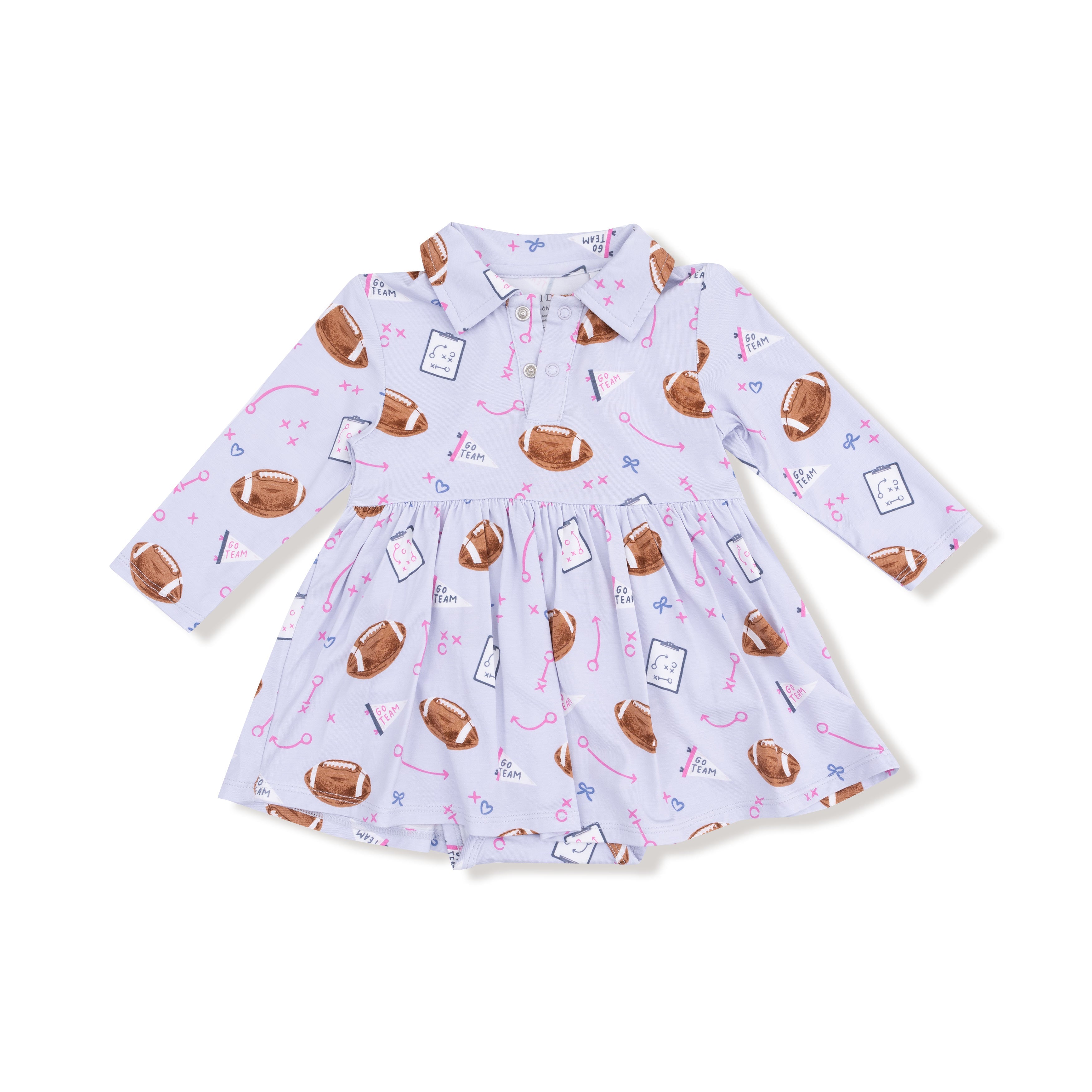 Long Sleeve Polo Bodysuit Dress