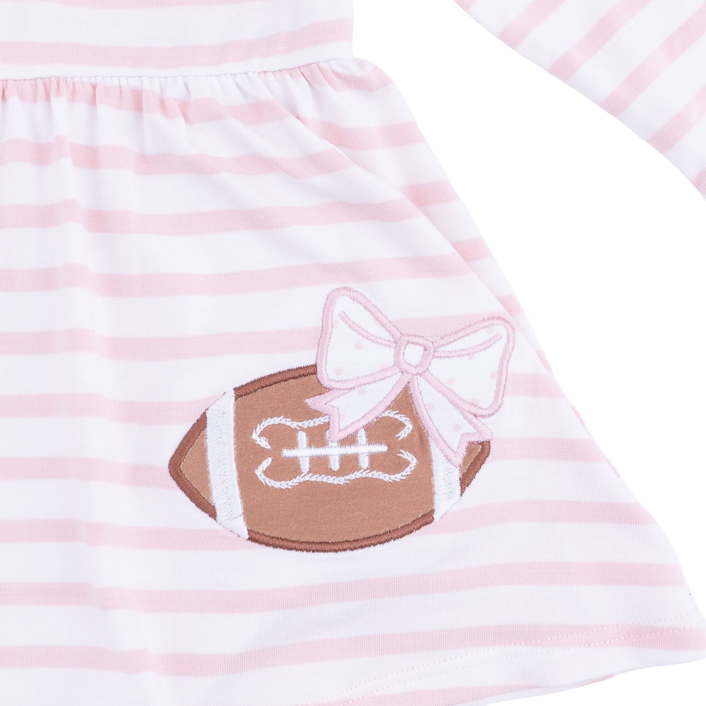 Football Dot And Stripe - Long Sleeve Tennis Bodysuit Dress