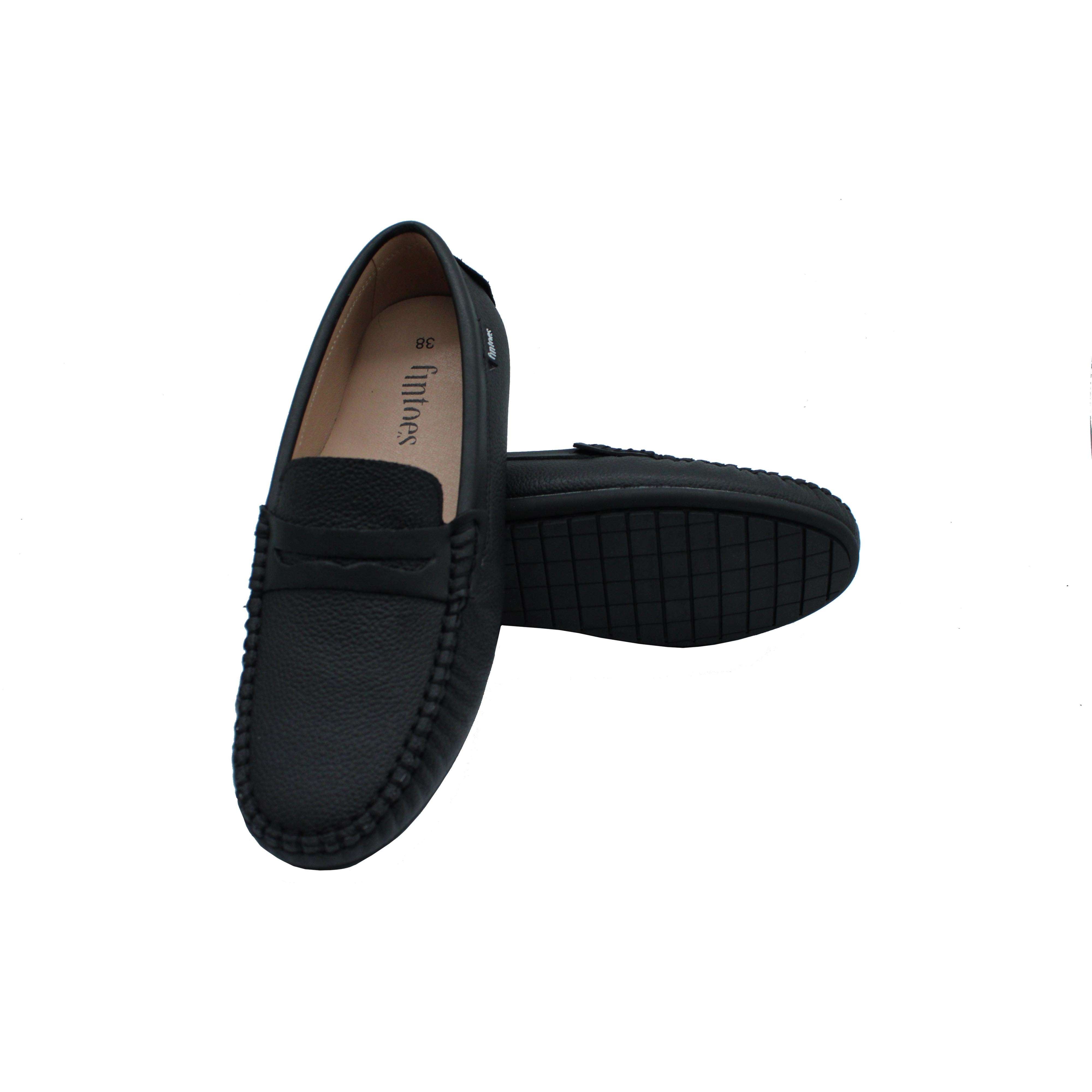 Black Pebbled Leather