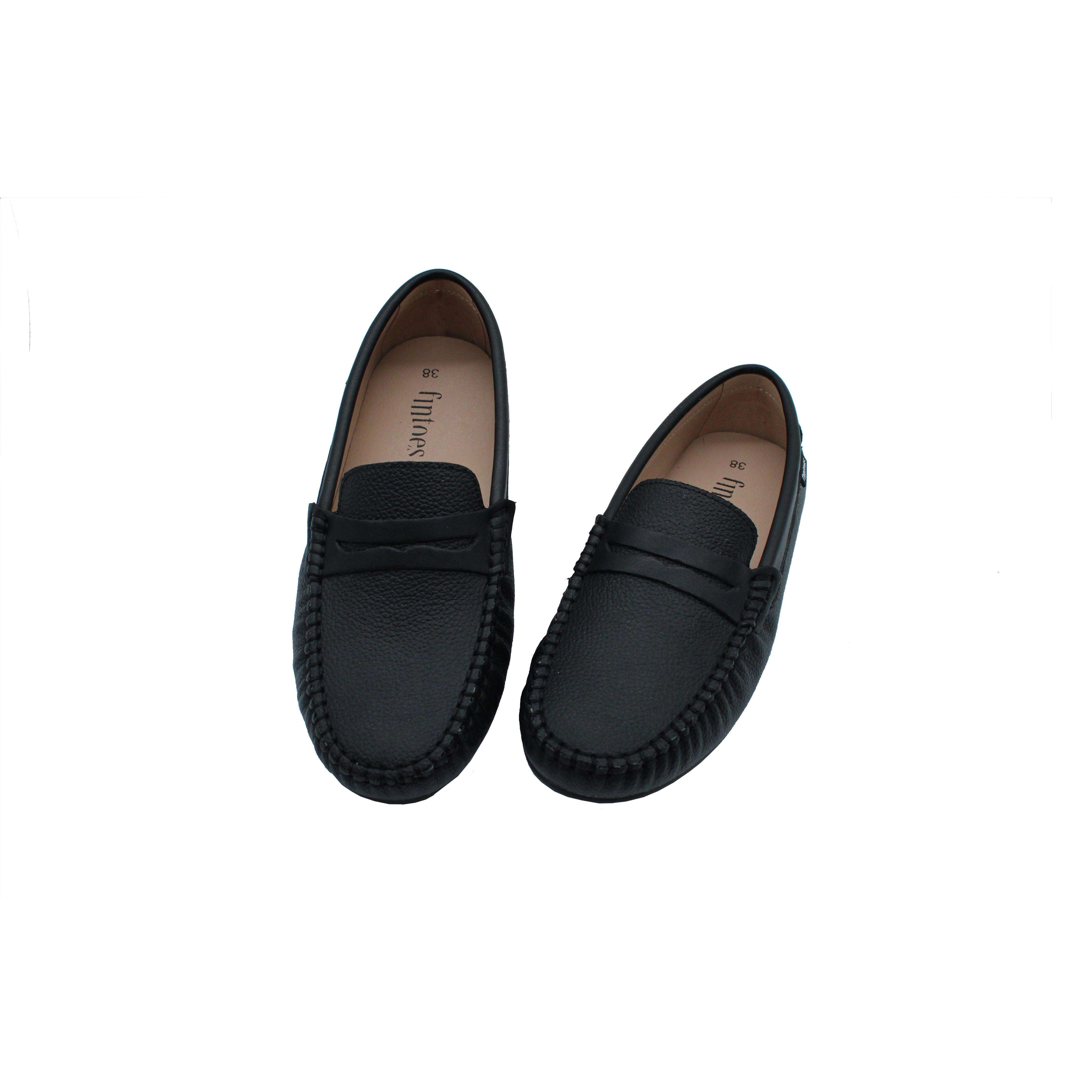 Black Pebbled Leather