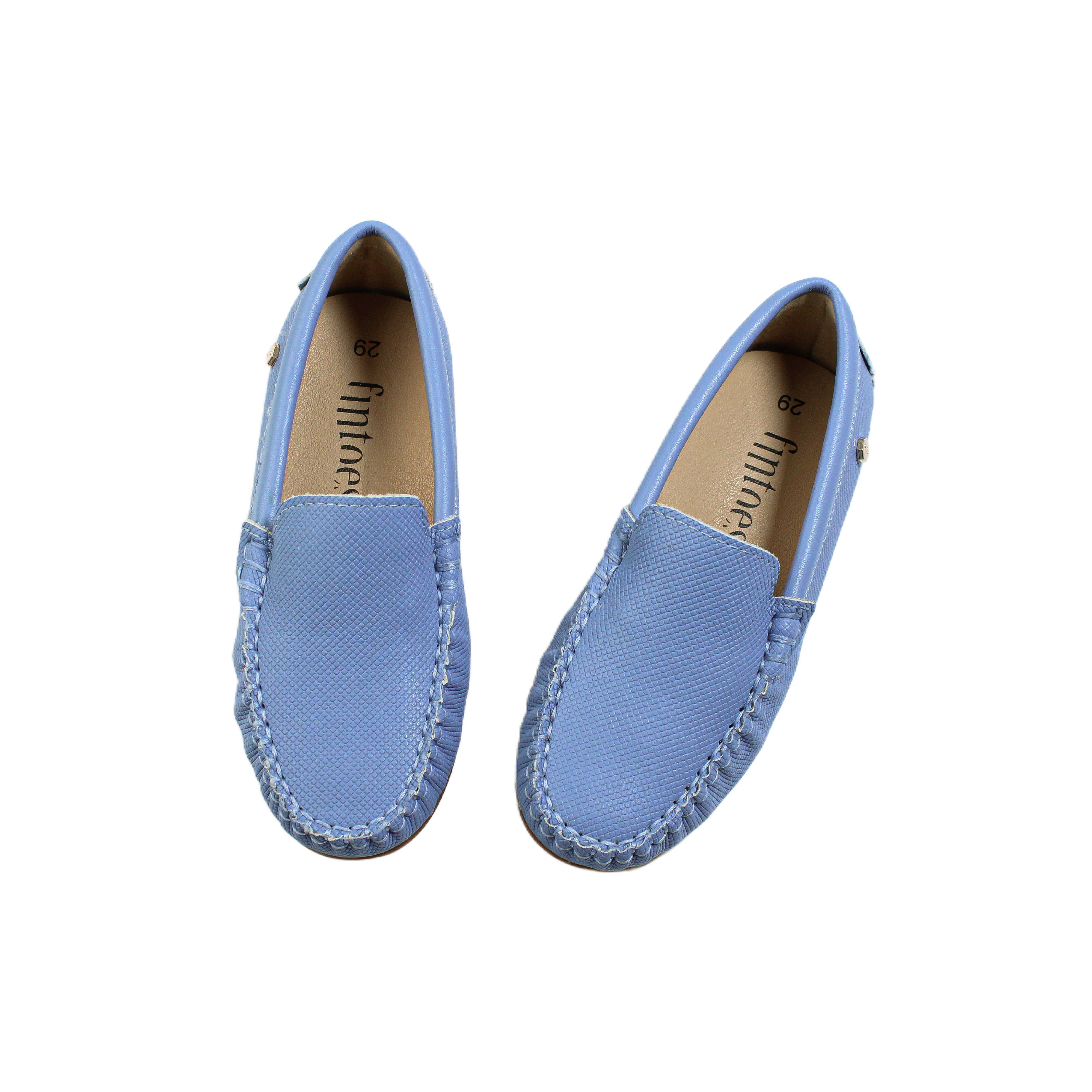 Blue Designed Leather
