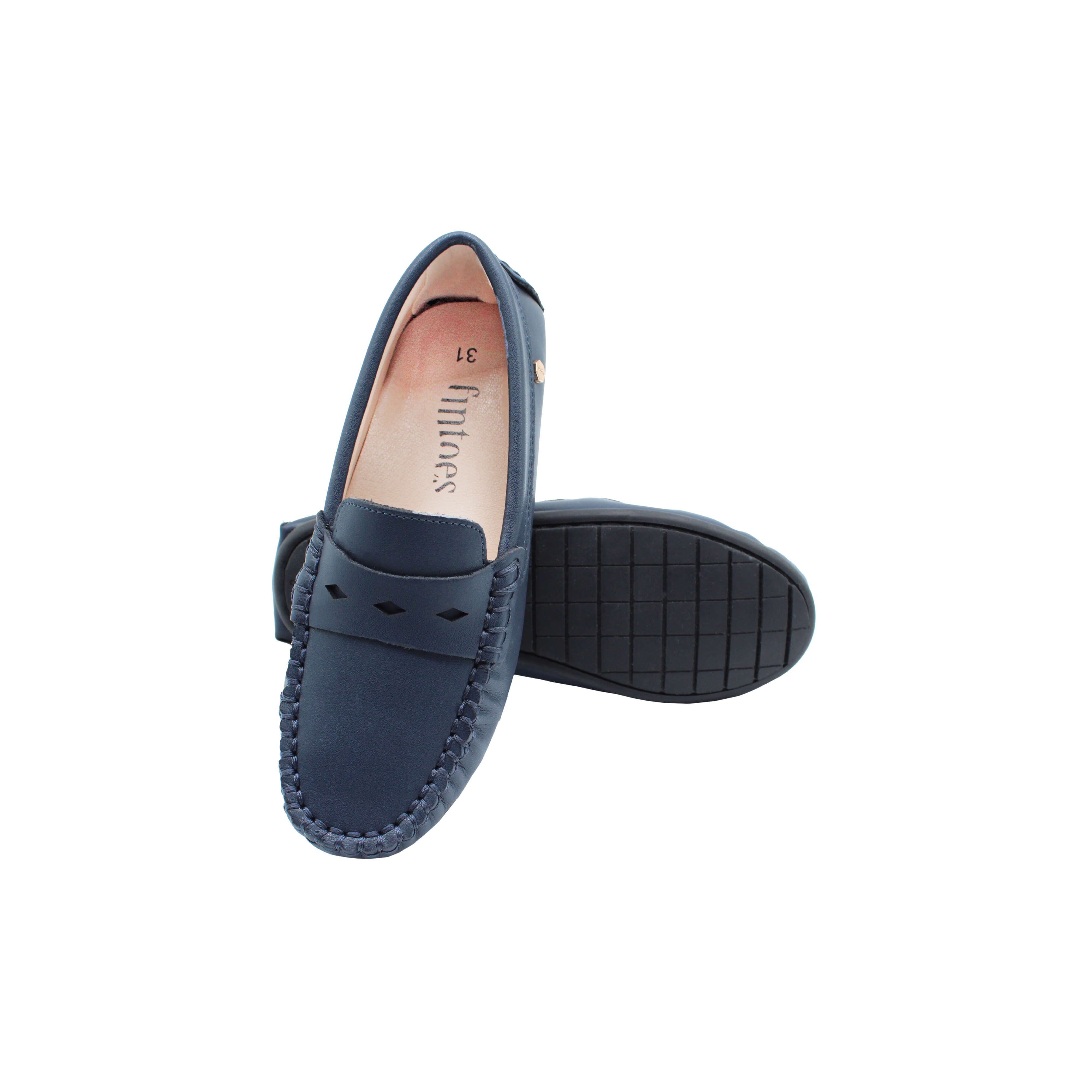 Navy  Leather