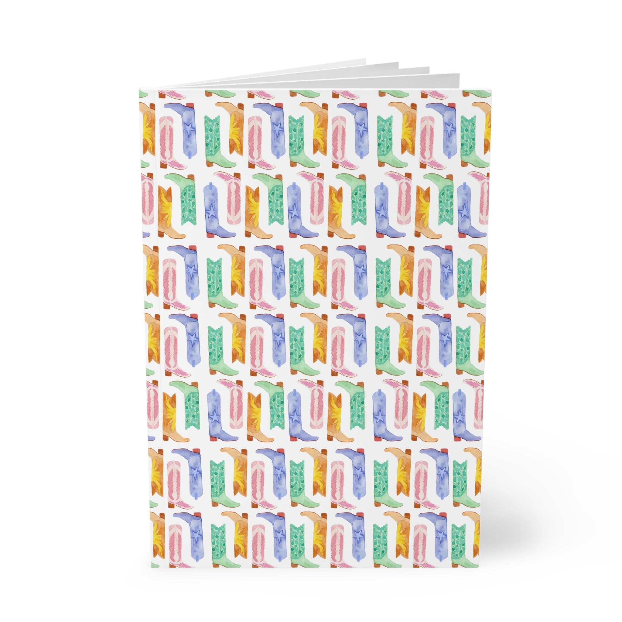 Watercolor Cowboy Boots Softcover Notebook