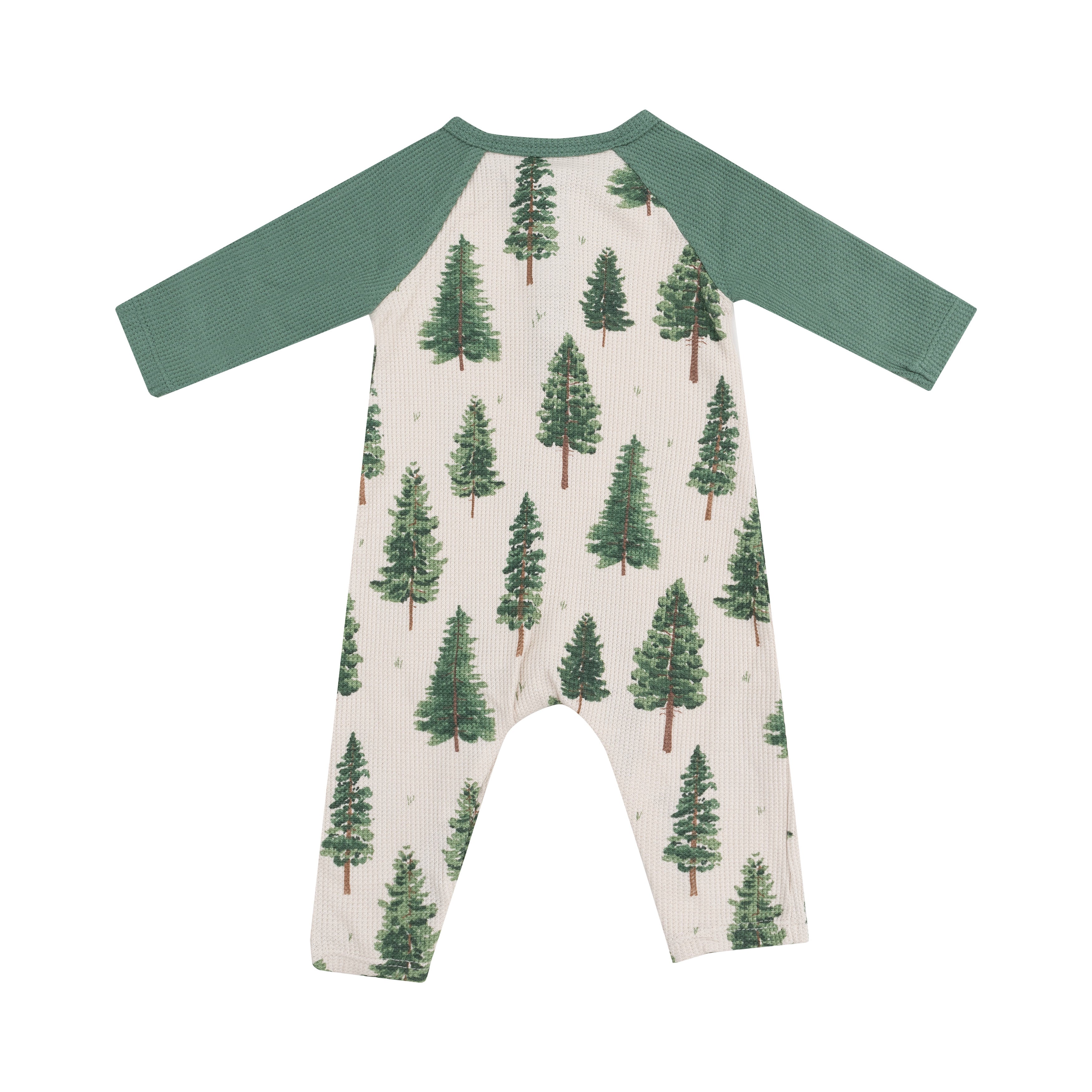 L/s Raglan Romper - Forest Trees