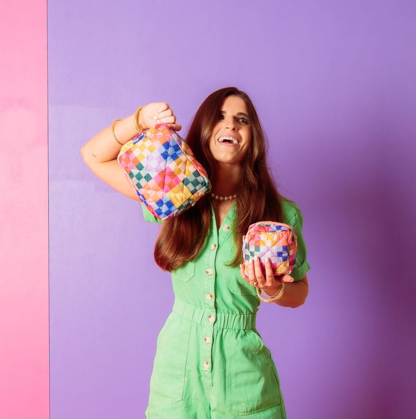 Bold Checker Puffy Busy Bee