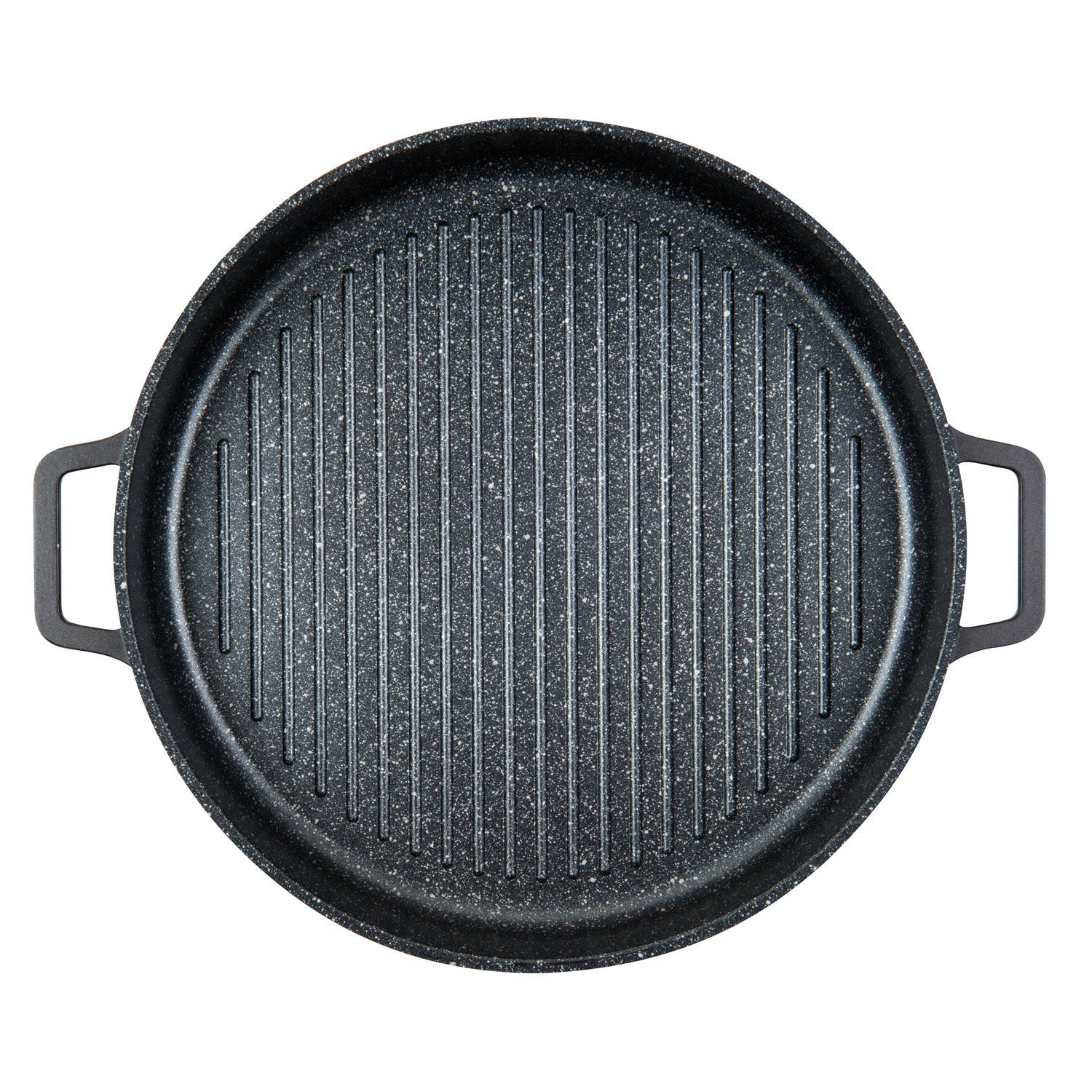 Masterpan Nonstick Stovetop Oven Grill Pan & Stainless Steel Lid, Black 12" (30cm)