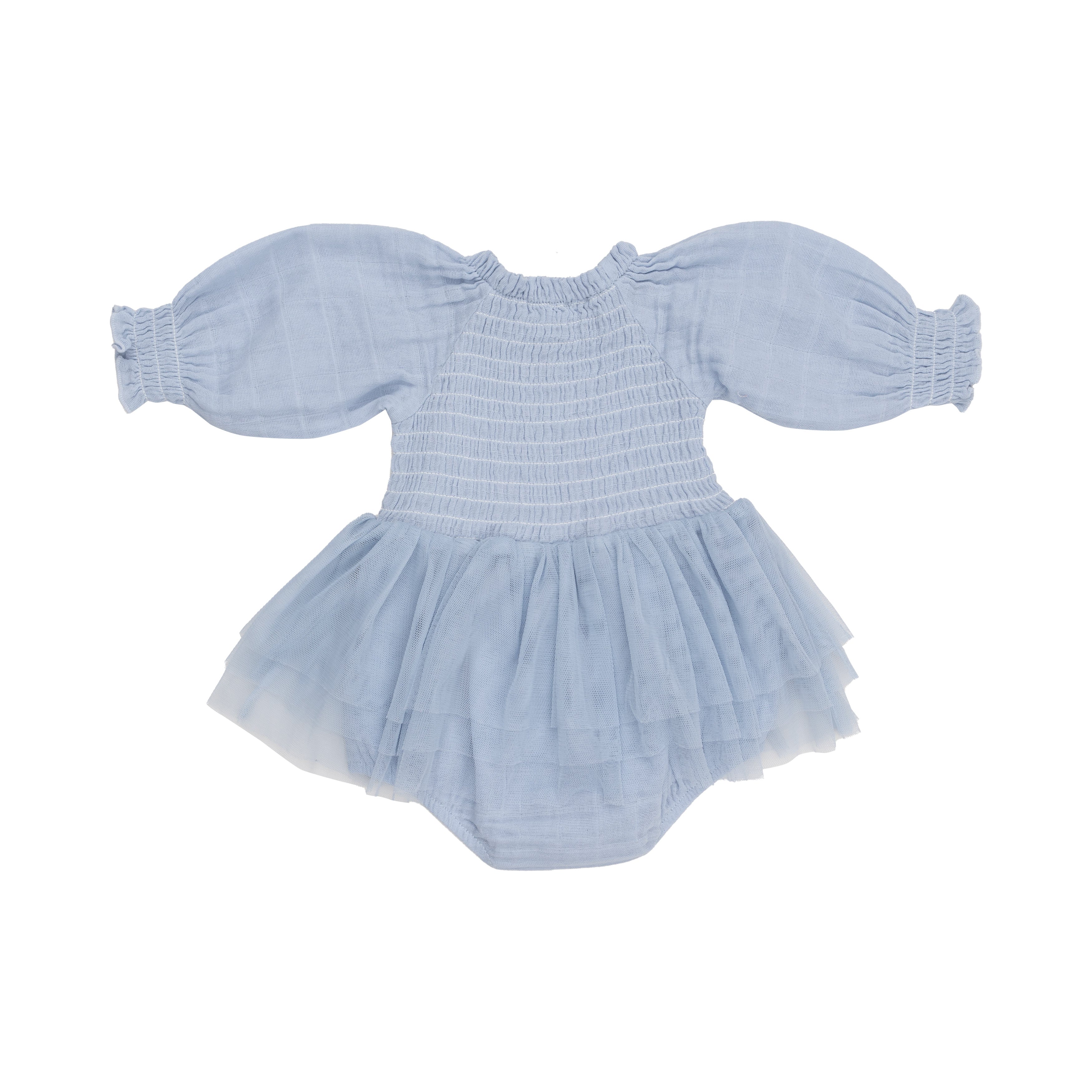 Long Sleeve Bubble Tutus - Dusty Blue