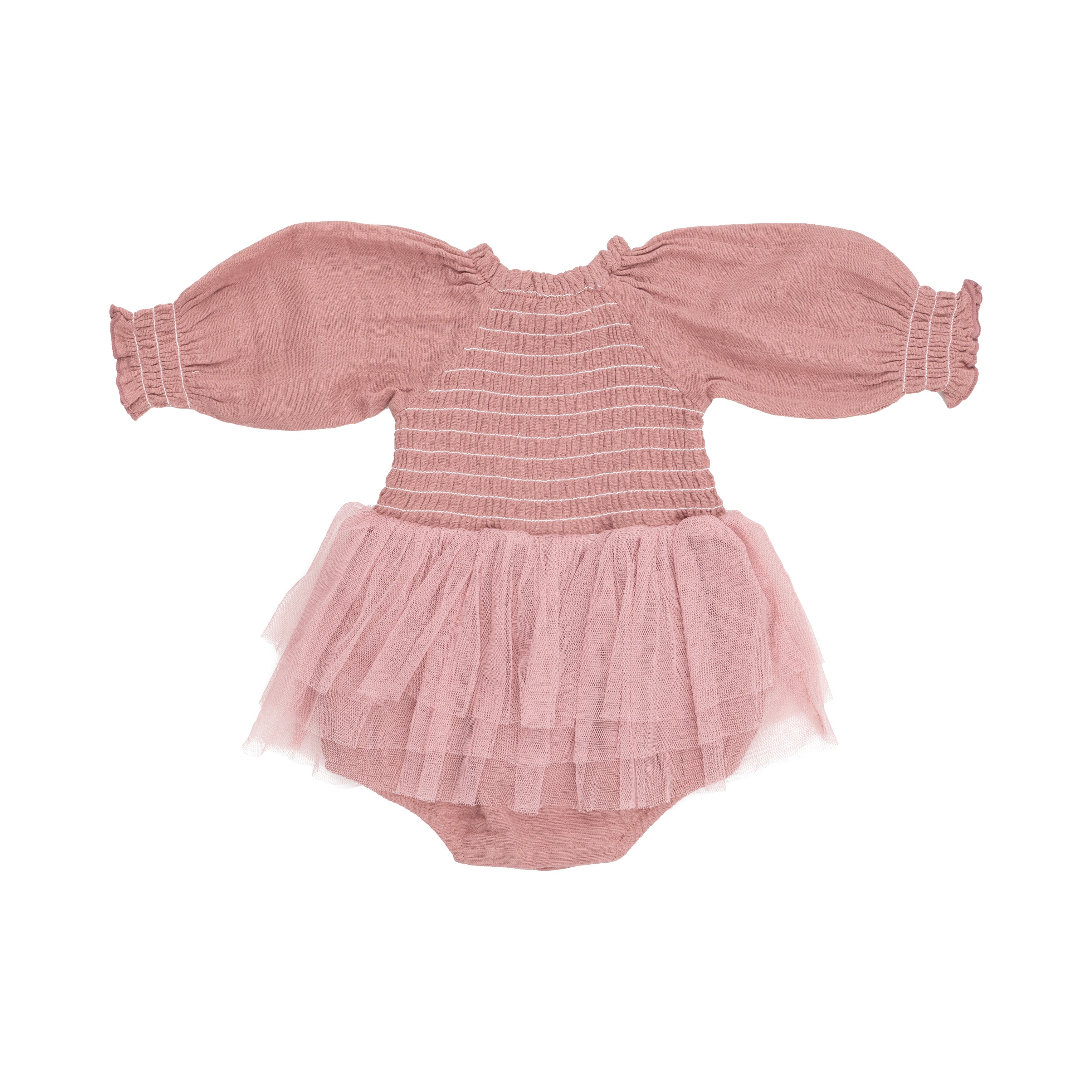 Long Sleeve Bubble Tutus - Dusty Rose