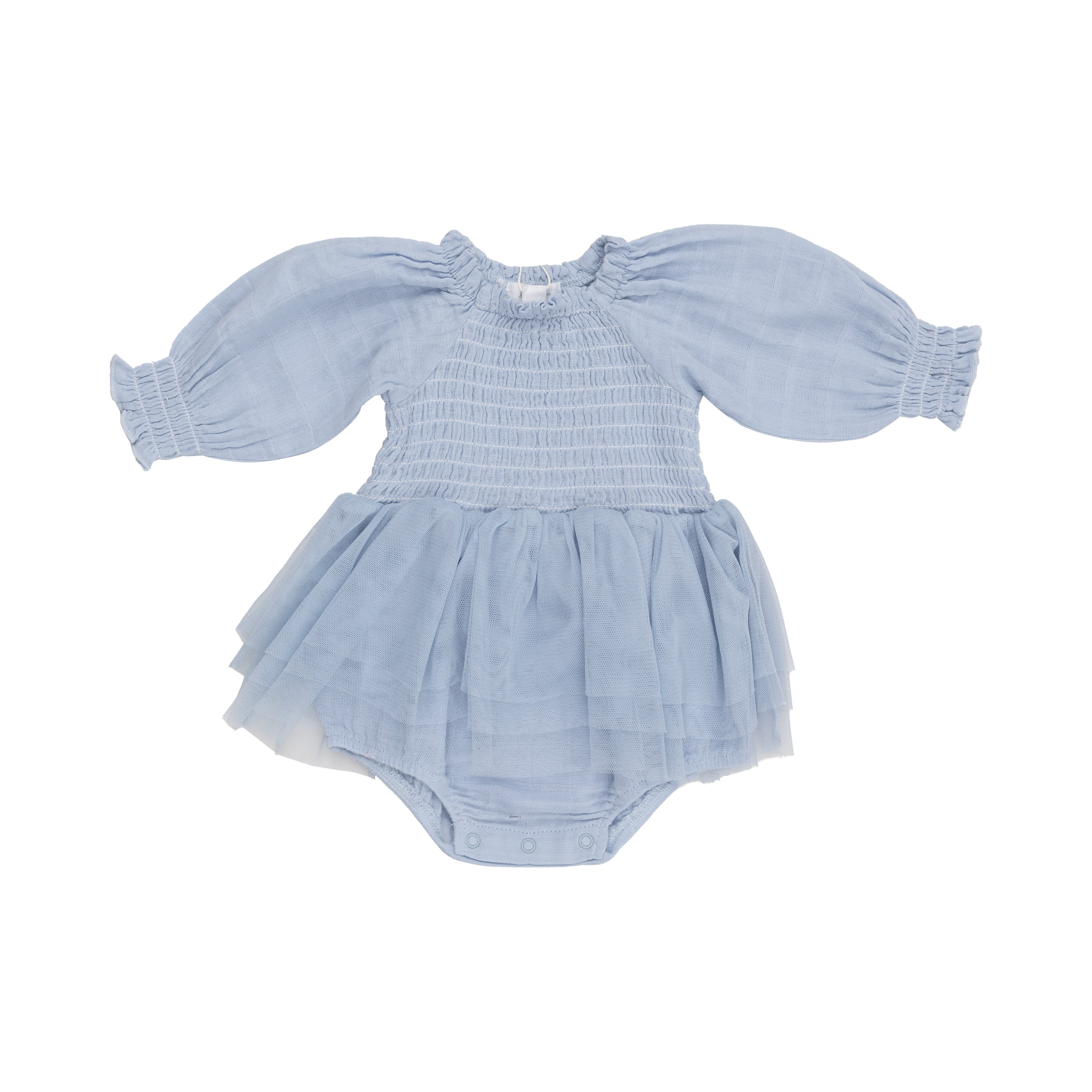 Long Sleeve Bubble Tutus - Dusty Blue