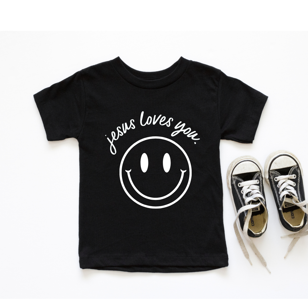 Jesus Loves You Smiley Baby Tee