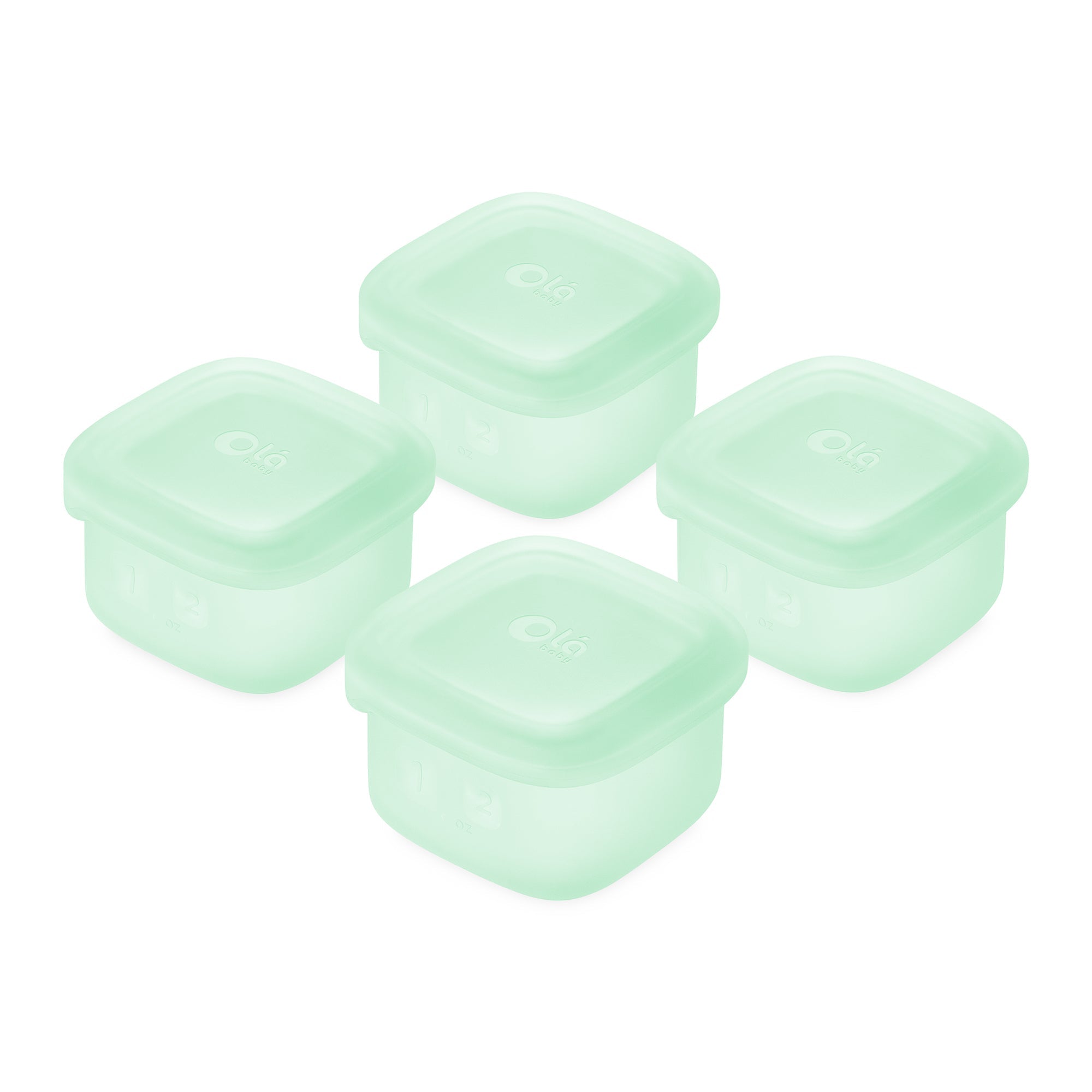 Silicone Food Storage Containers For Baby Meals On The Go (4-pack)