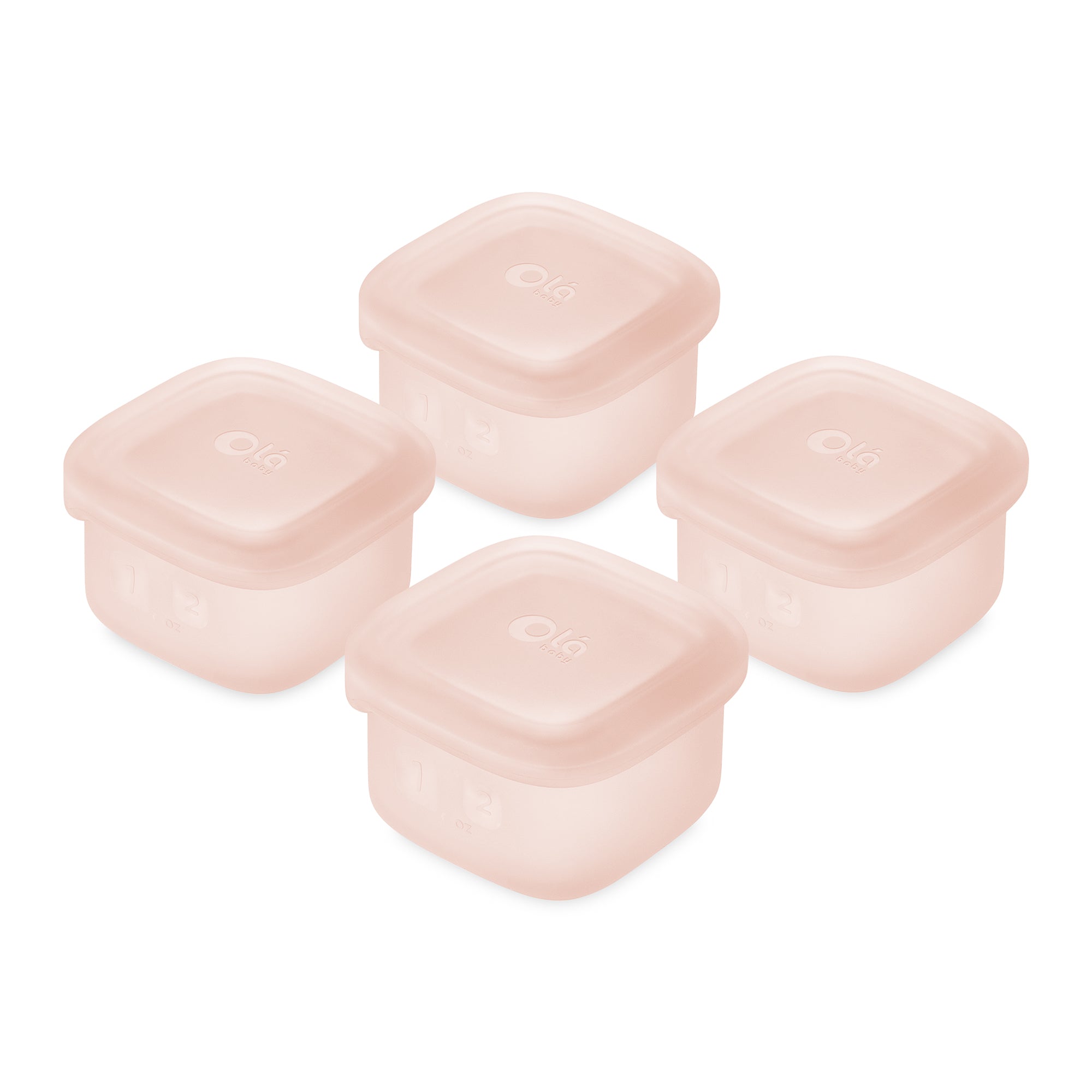 Silicone Food Storage Containers For Baby Meals On The Go (4-pack)
