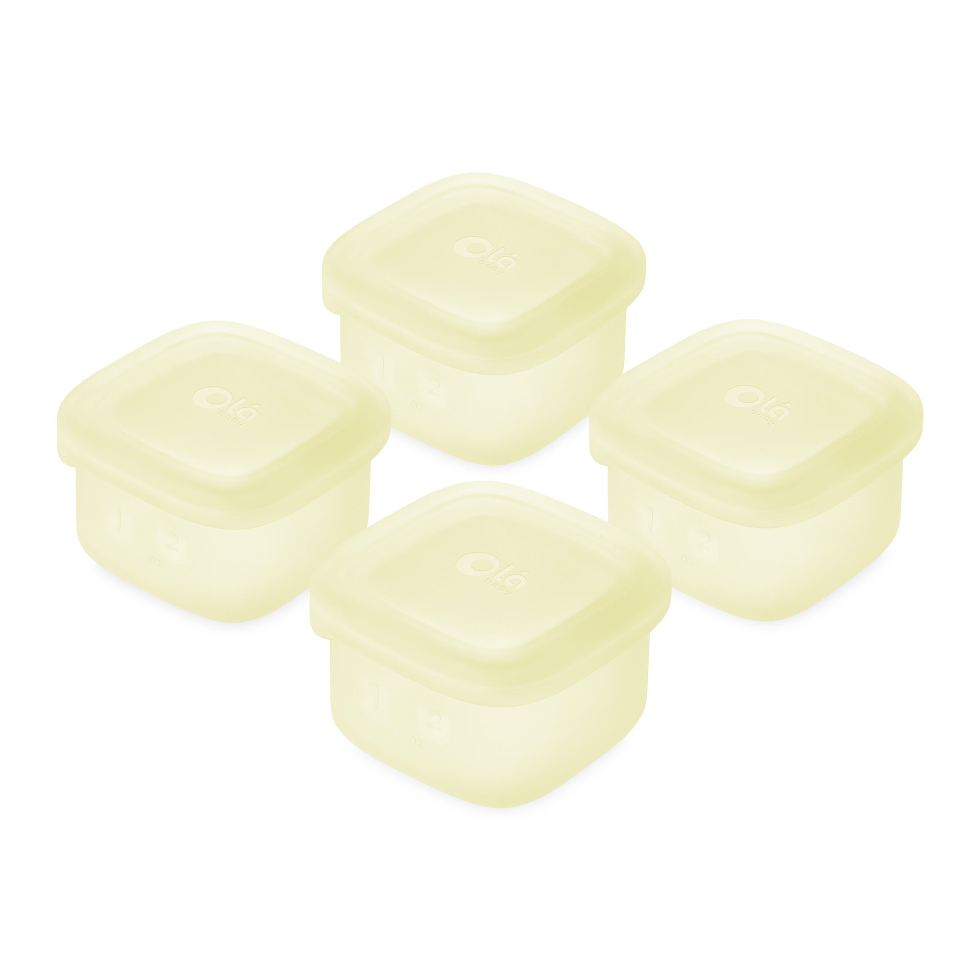 Silicone Food Storage Containers For Baby Meals On The Go (4-pack)