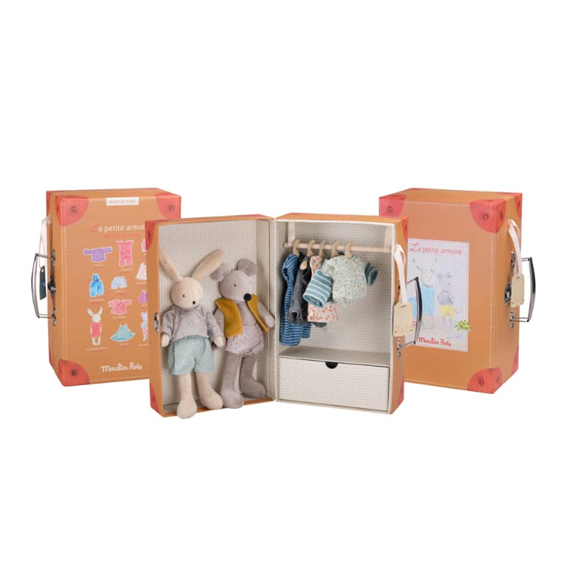 Suitcase - Rabbit & Mouse Wardrobe - Stuffed Toy