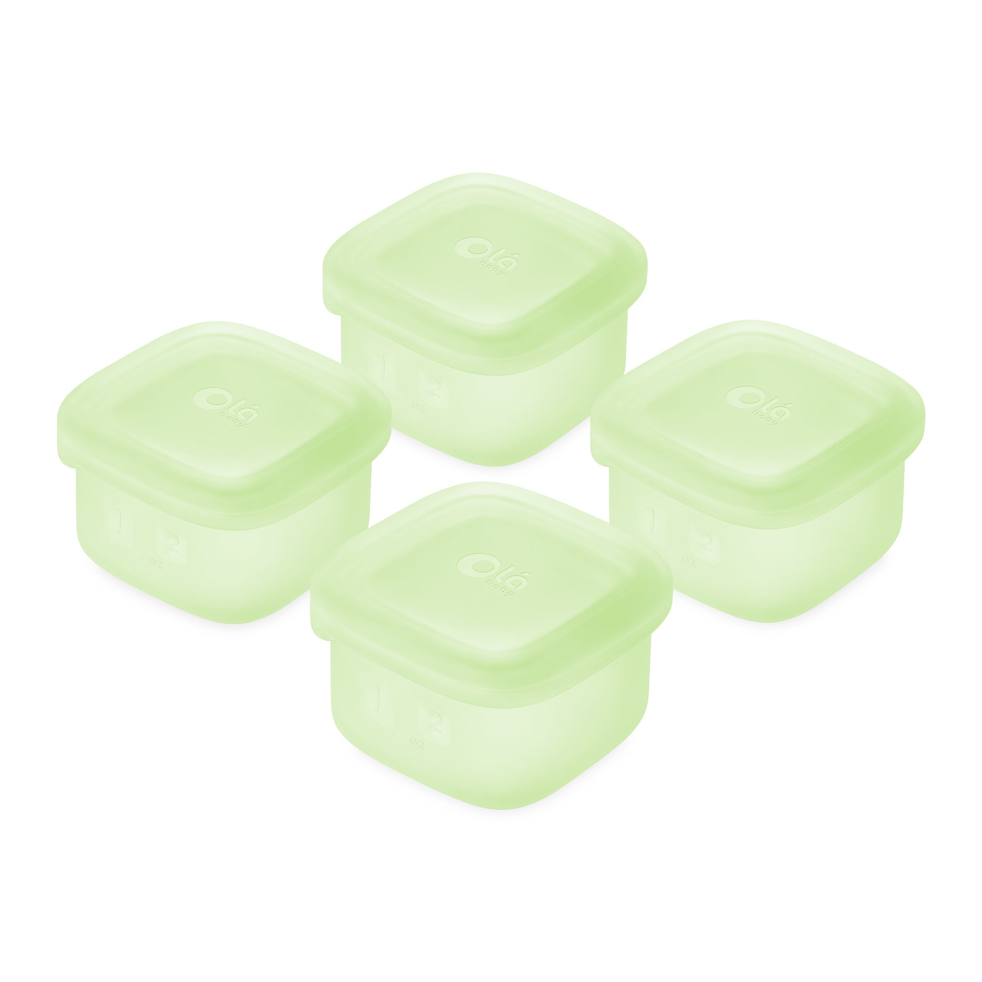 Silicone Food Storage Containers For Baby Meals On The Go (4-pack)