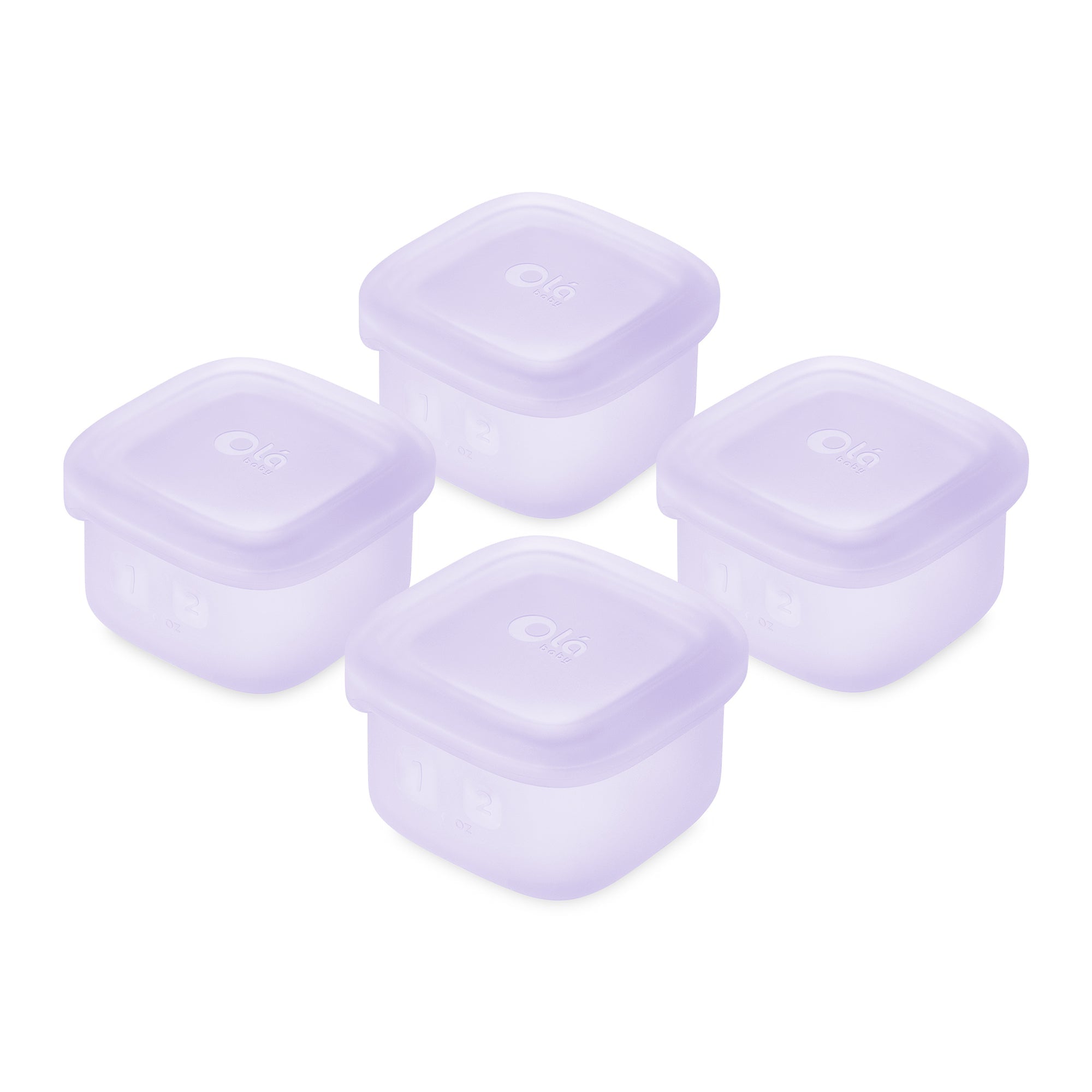 Silicone Food Storage Containers For Baby Meals On The Go (4-pack)