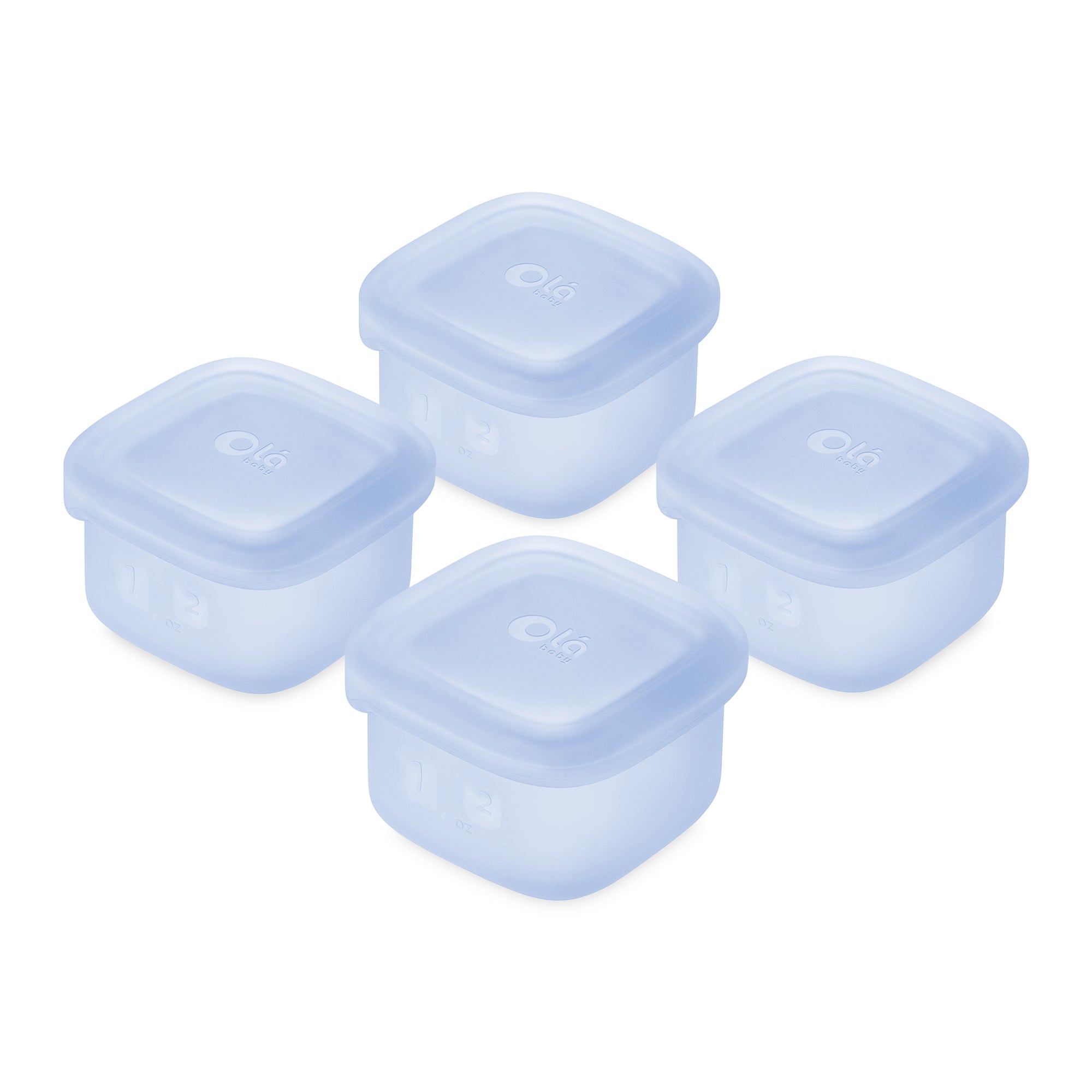 Silicone Food Storage Containers For Baby Meals On The Go (4-pack)