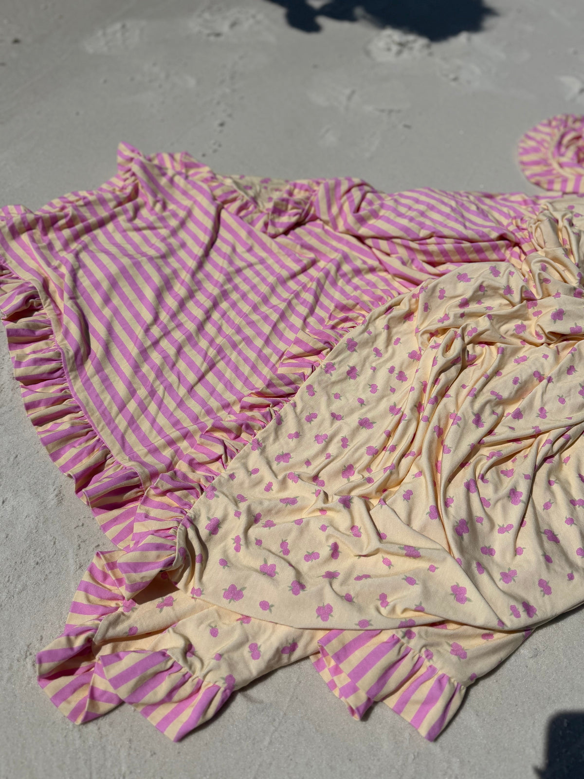 Buttercream Blossoms 60x60 Ruffle Blanket