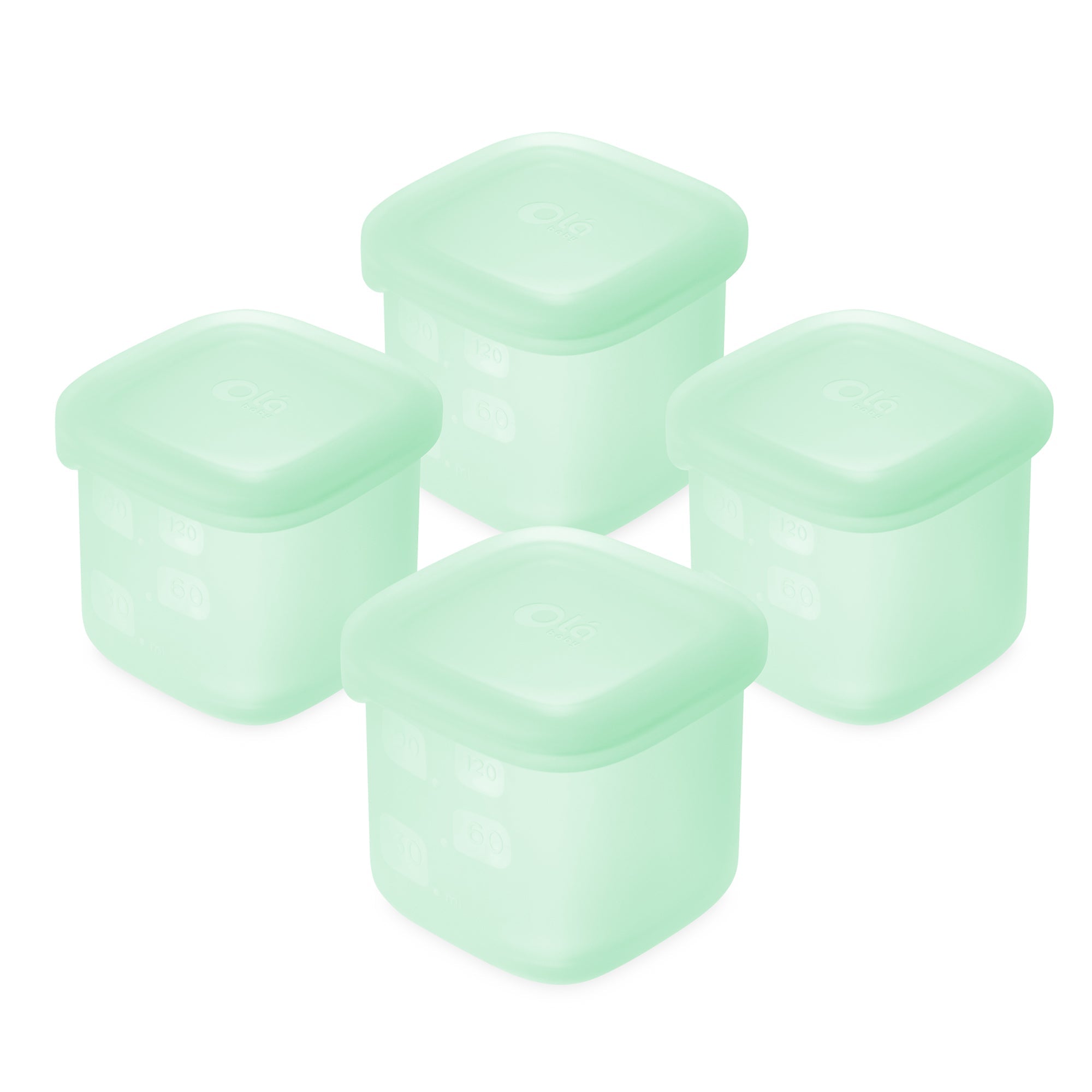 Silicone Food Storage Containers For Baby Meals On The Go (4-pack)