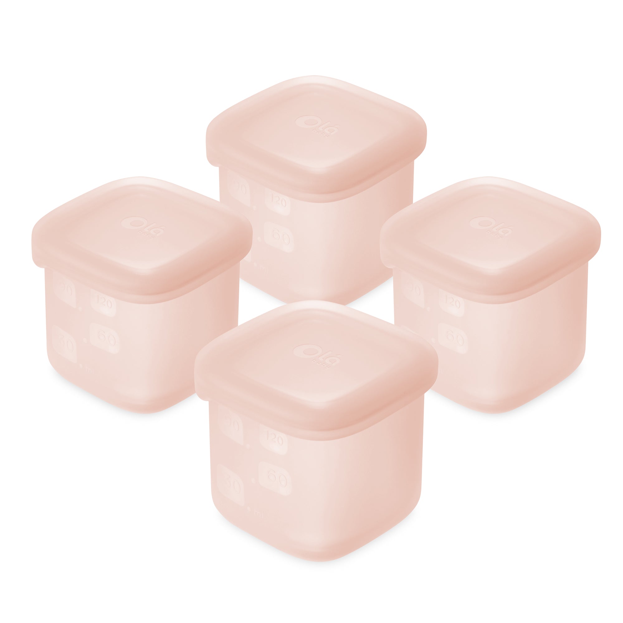 Silicone Food Storage Containers For Baby Meals On The Go (4-pack)