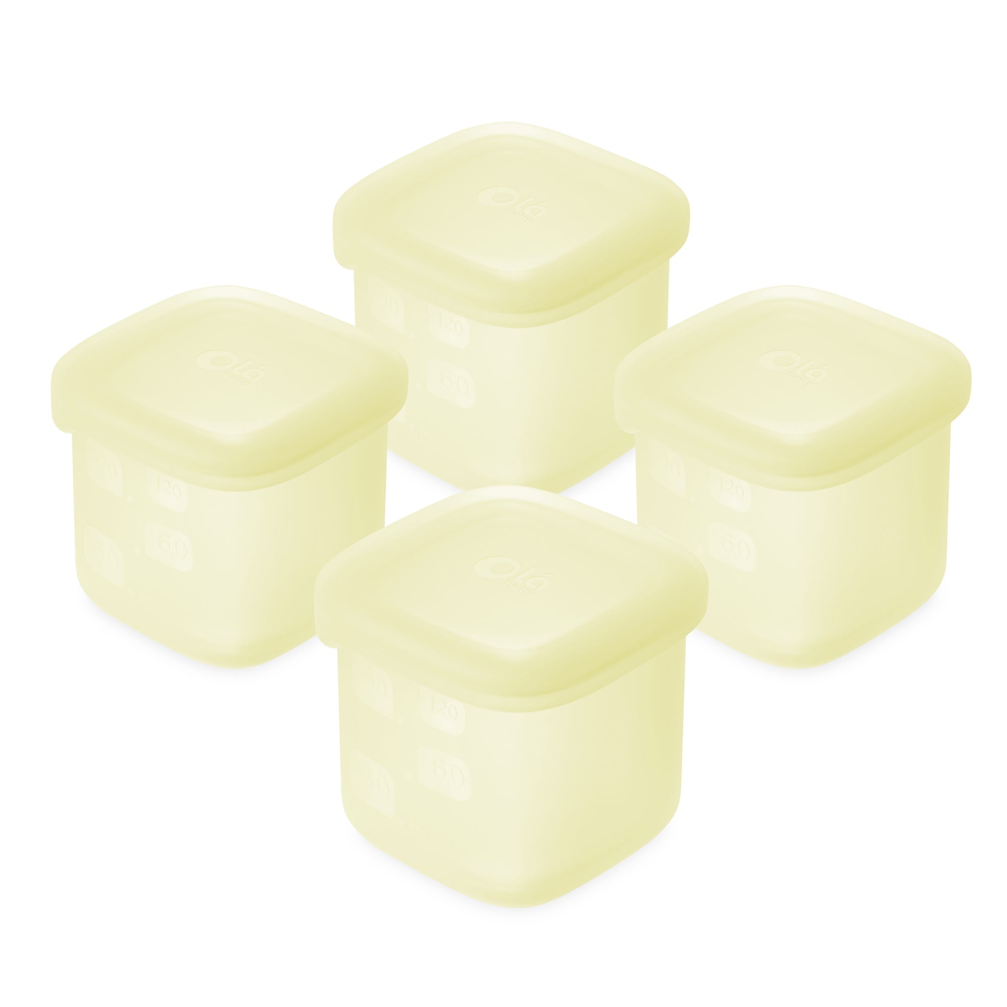 Silicone Food Storage Containers For Baby Meals On The Go (4-pack)