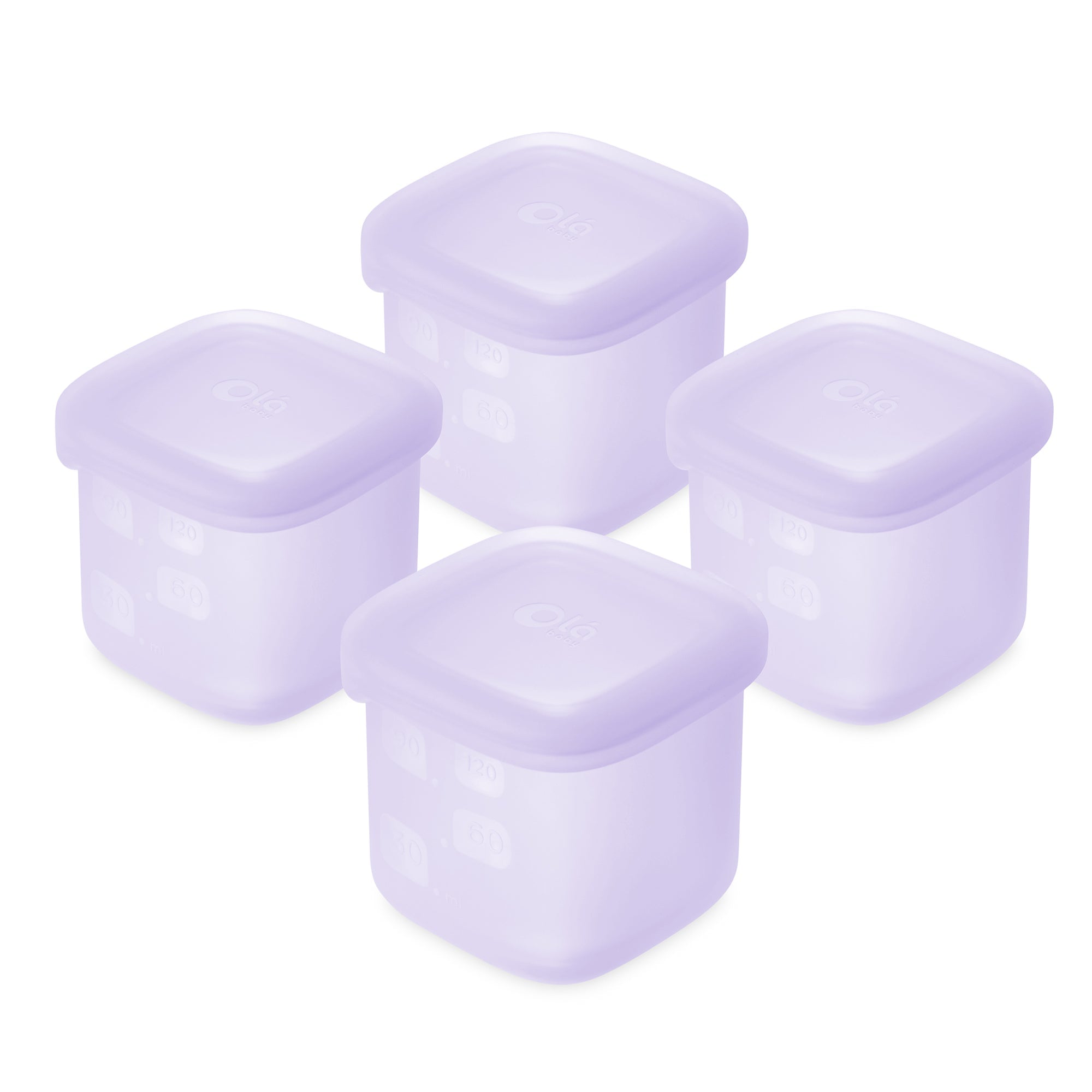 Silicone Food Storage Containers For Baby Meals On The Go (4-pack)