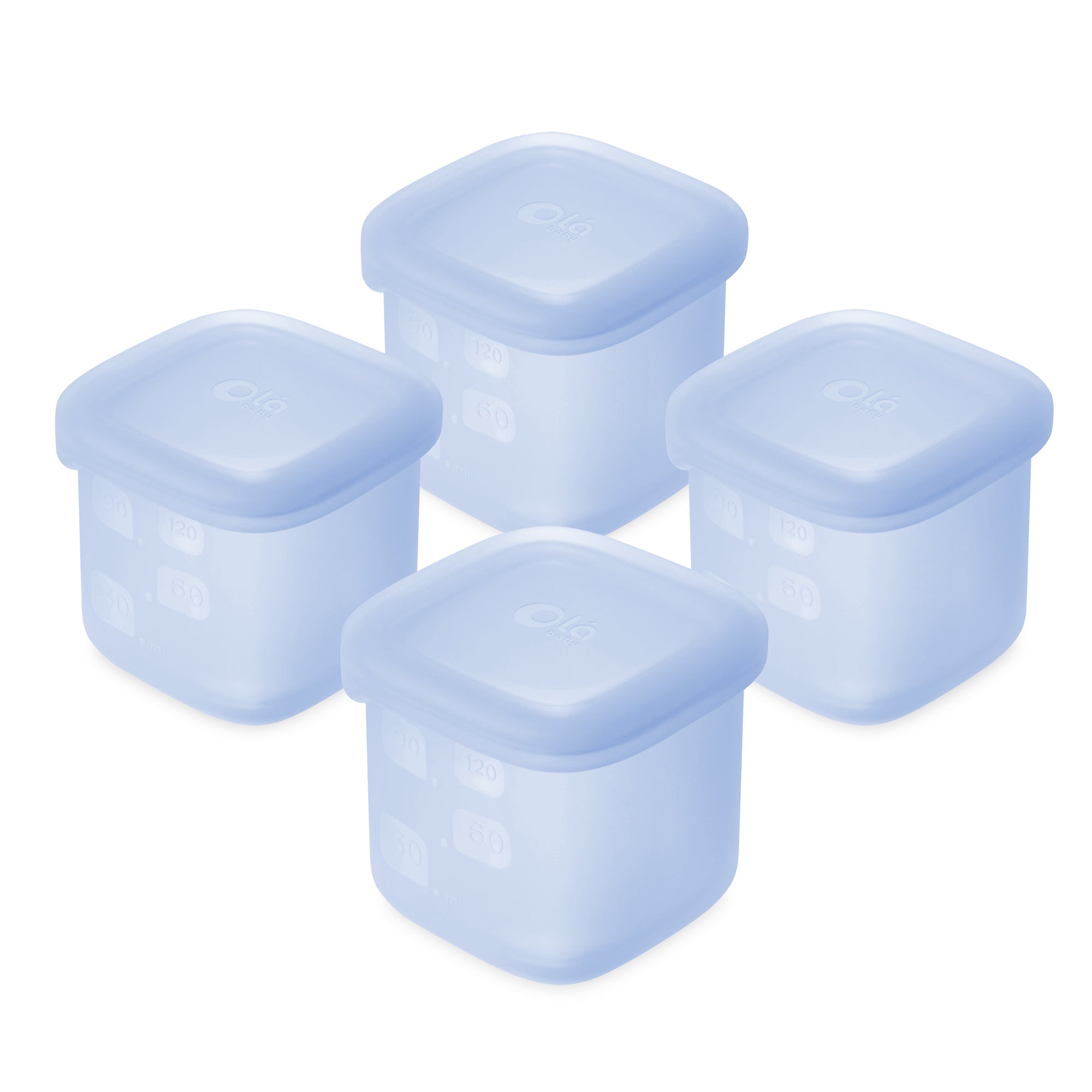 Silicone Food Storage Containers For Baby Meals On The Go (4-pack)