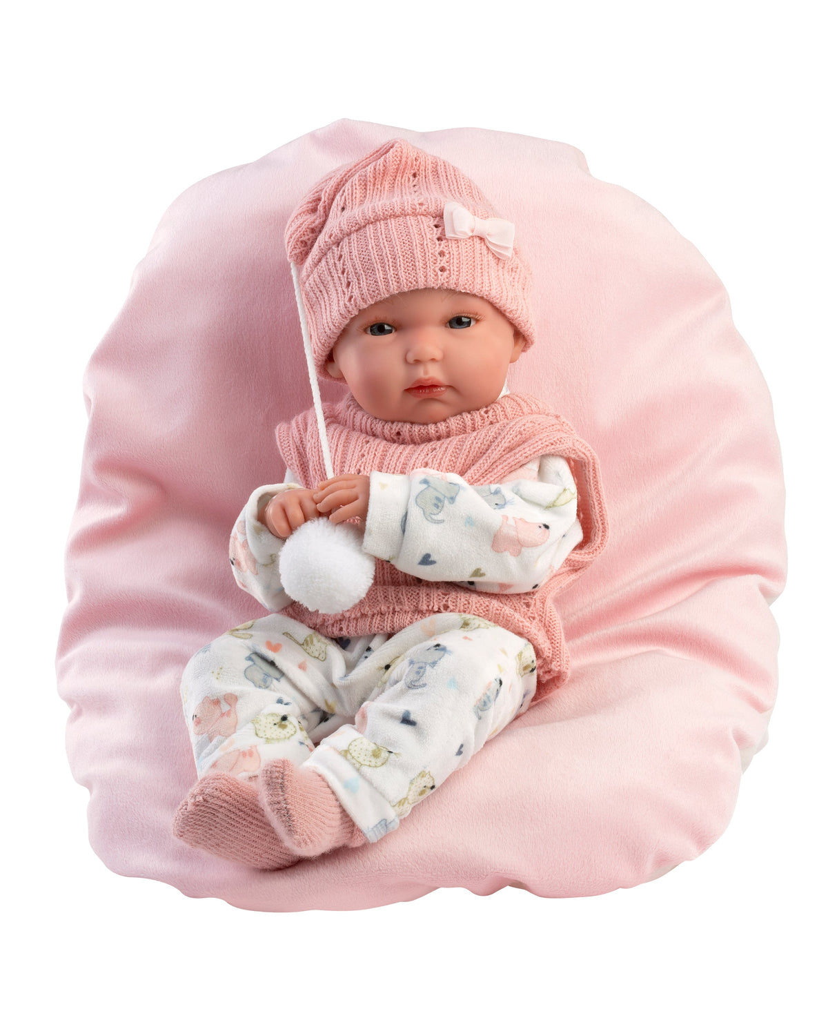 13.8" Anatomically-Correct Newborn Doll Reese with Cushion