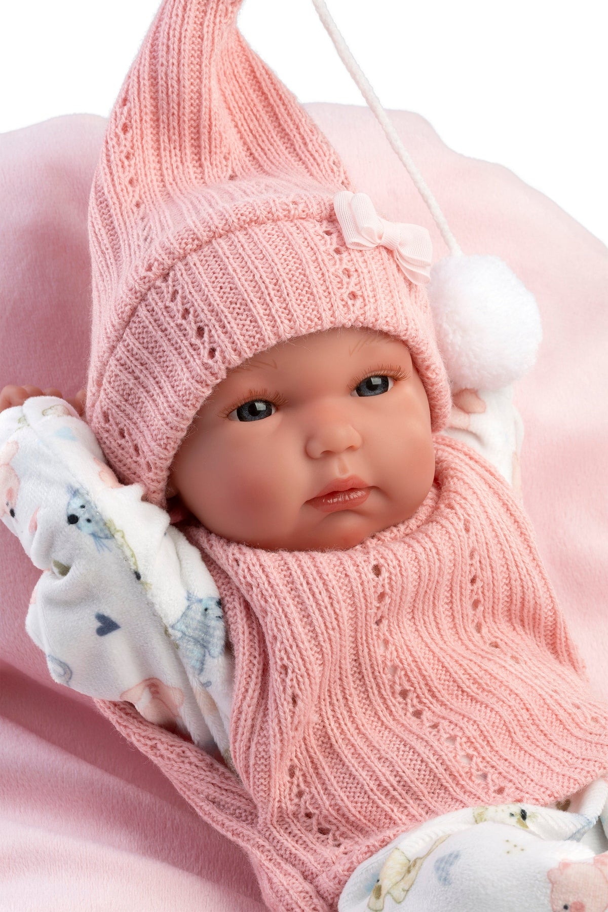 13.8" Anatomically-Correct Newborn Doll Reese with Cushion