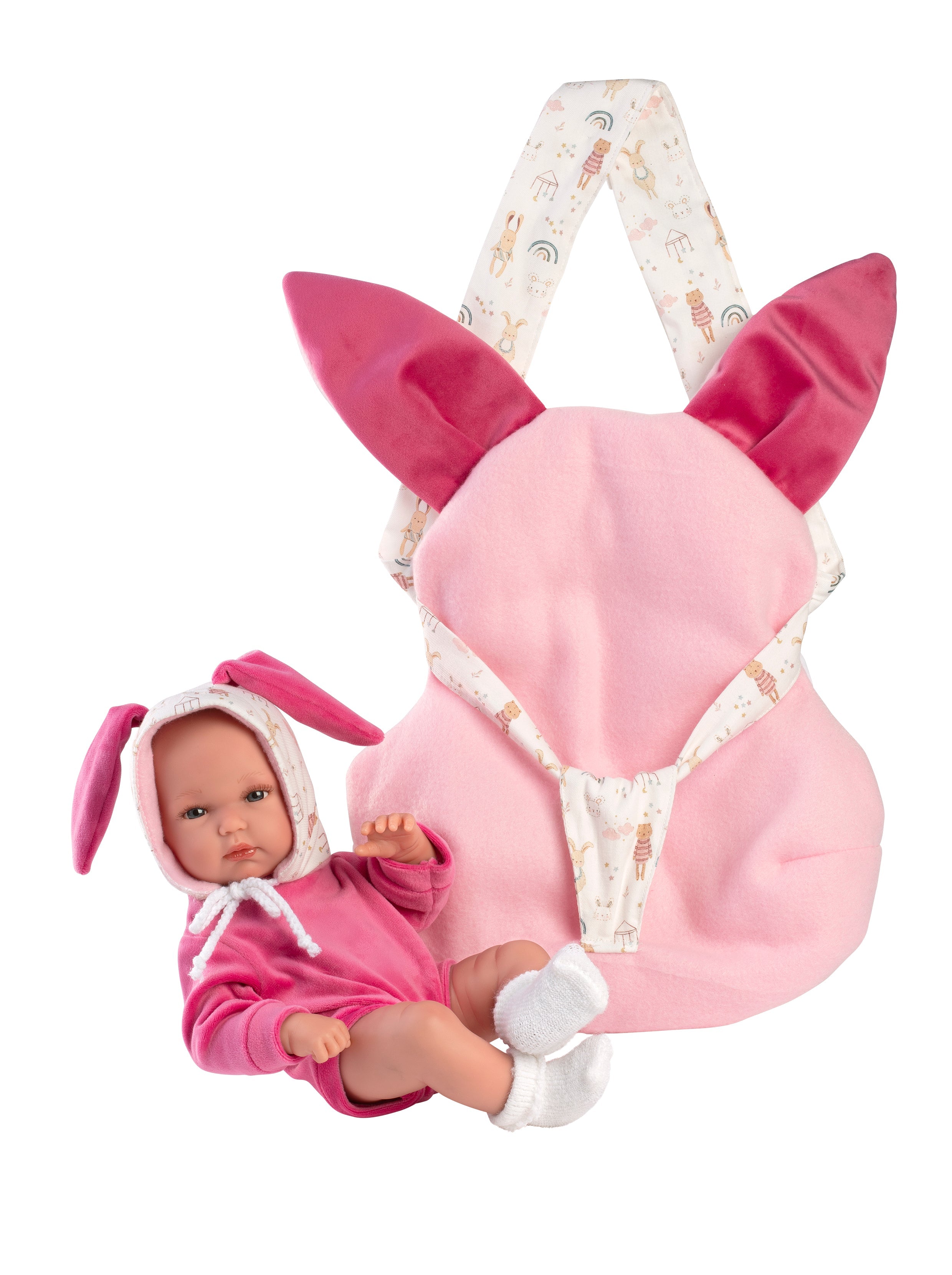 13.8" Anatomically-Correct Newborn Doll Myla with Baby Carrier