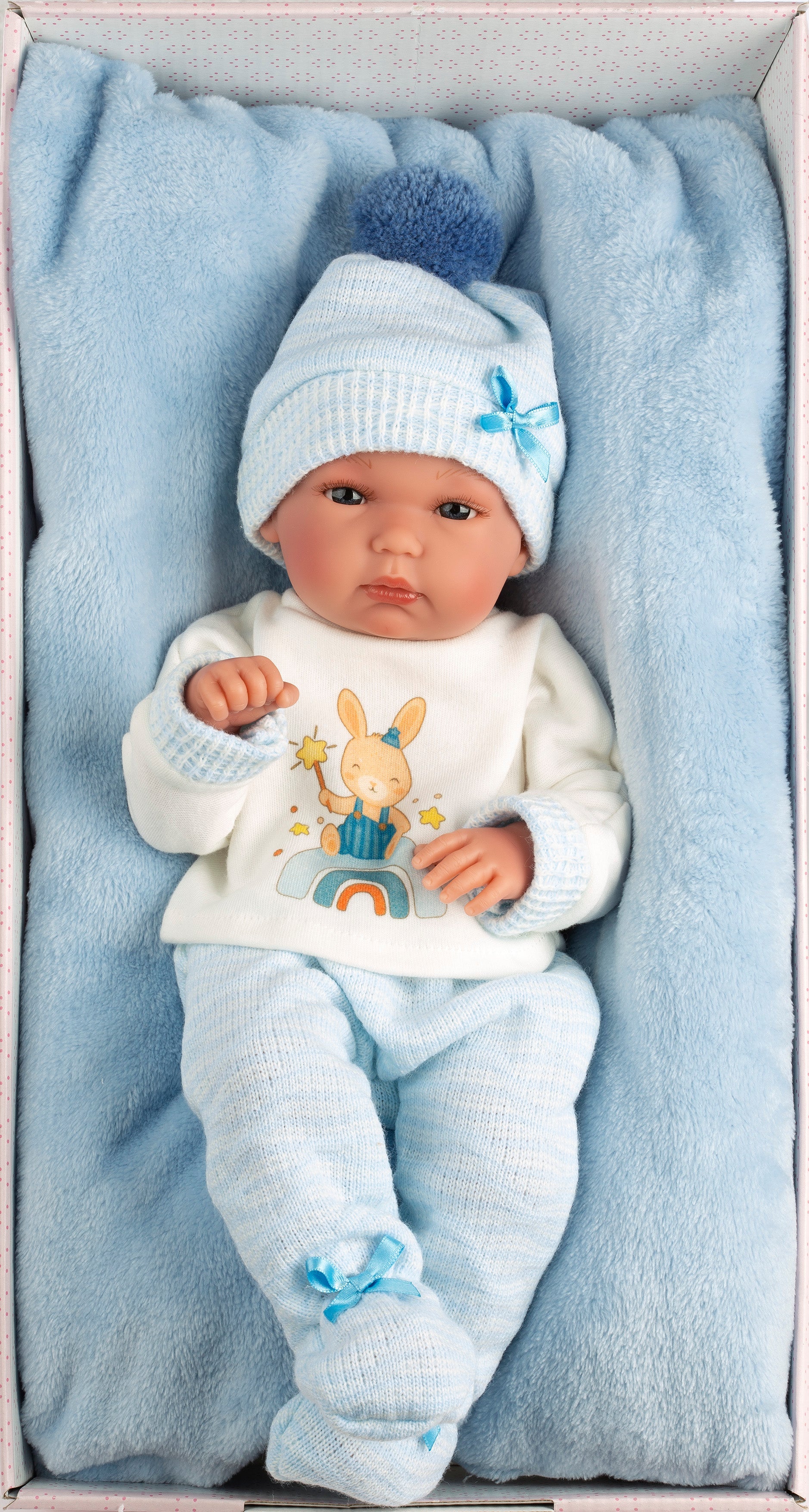 13.8" Anatomically-Correct Newborn Doll Lucas with Cushion
