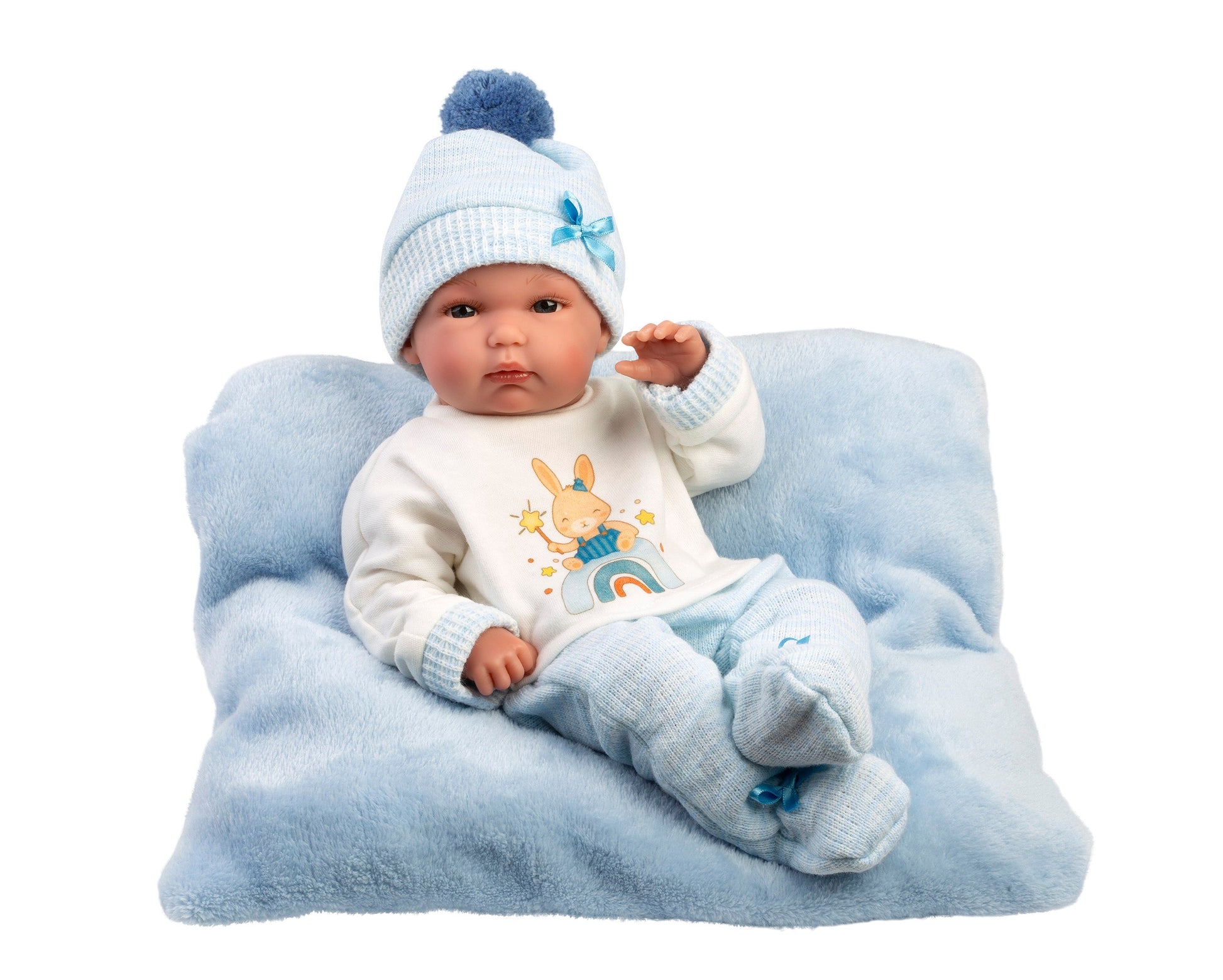 13.8" Anatomically-Correct Newborn Doll Lucas with Cushion