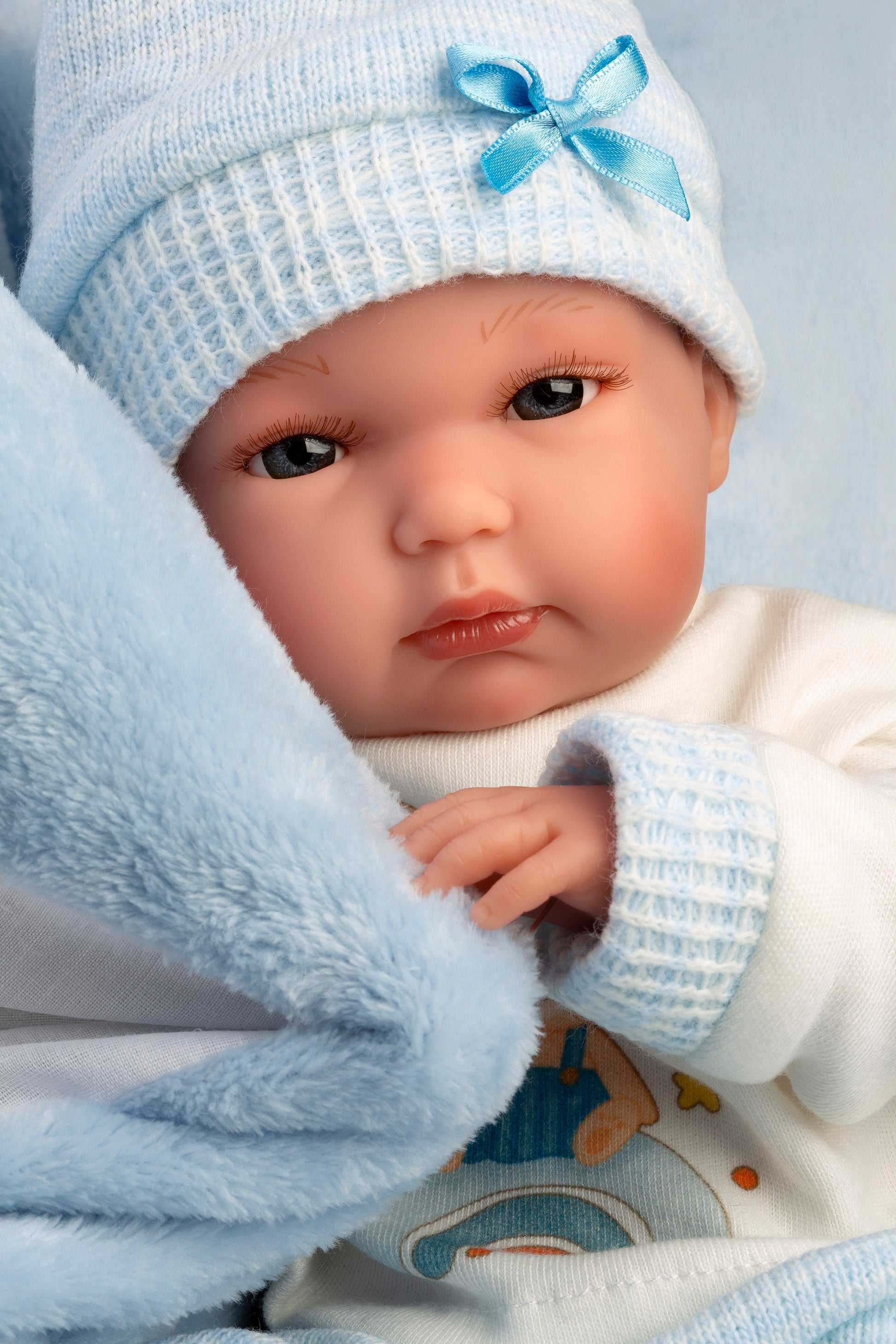 13.8" Anatomically-Correct Newborn Doll Lucas with Cushion