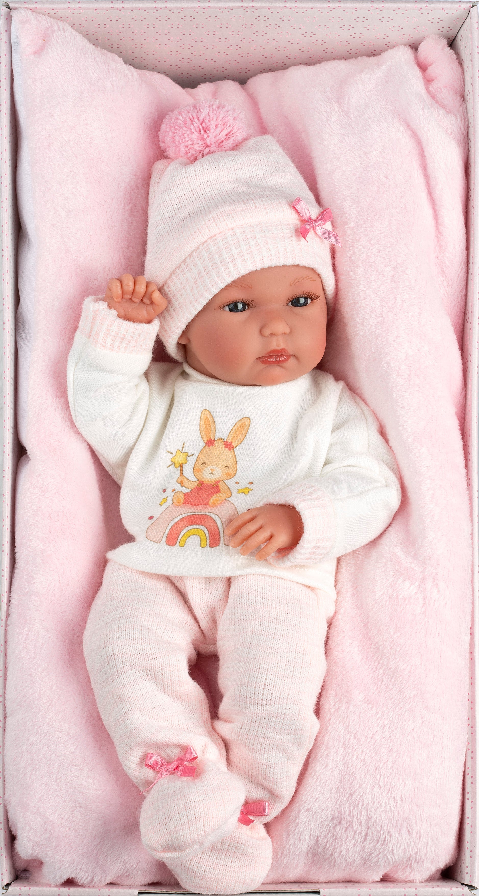 13.8" Anatomically-Correct Newborn Doll Lucille with Cushion