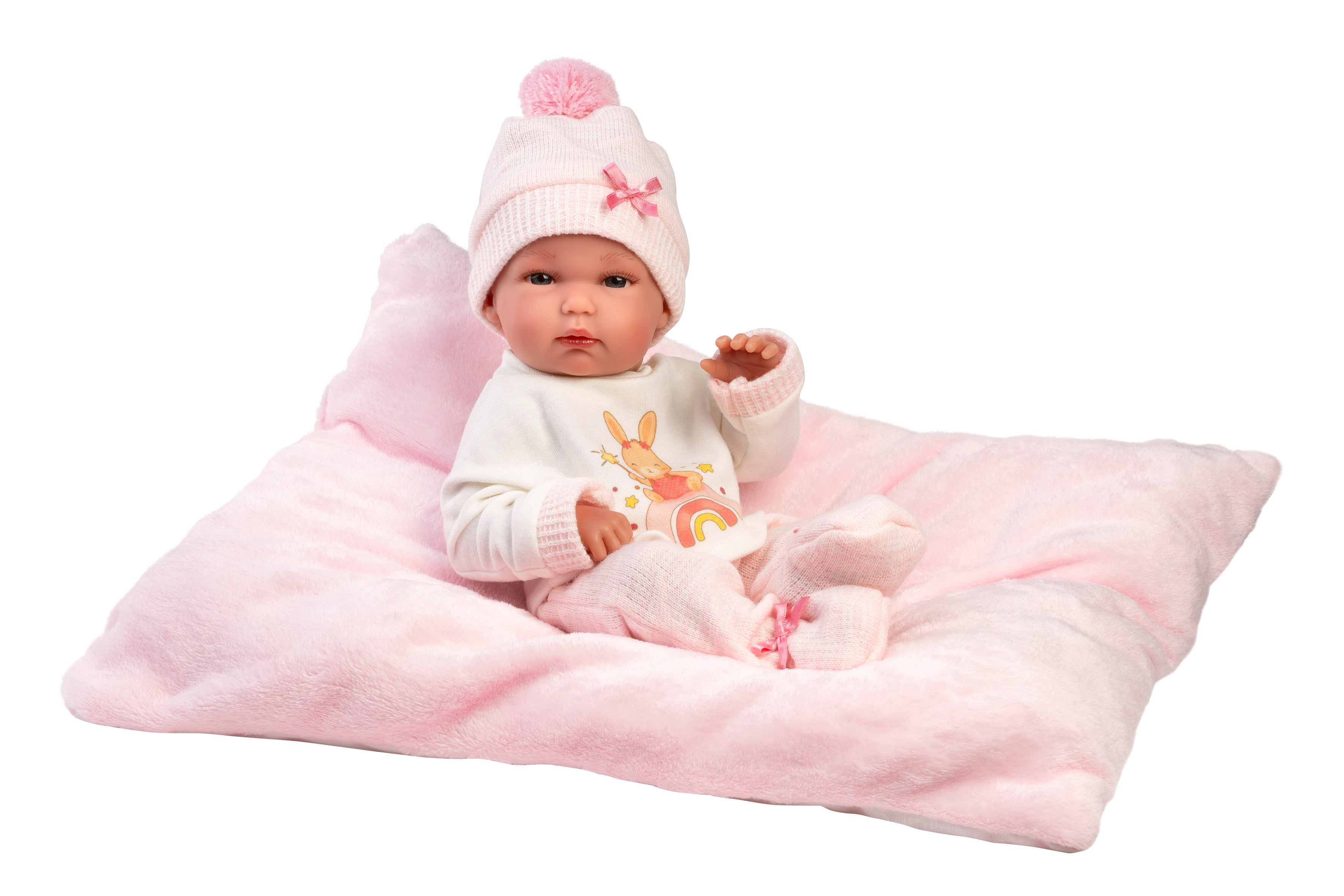 13.8" Anatomically-Correct Newborn Doll Lucille with Cushion