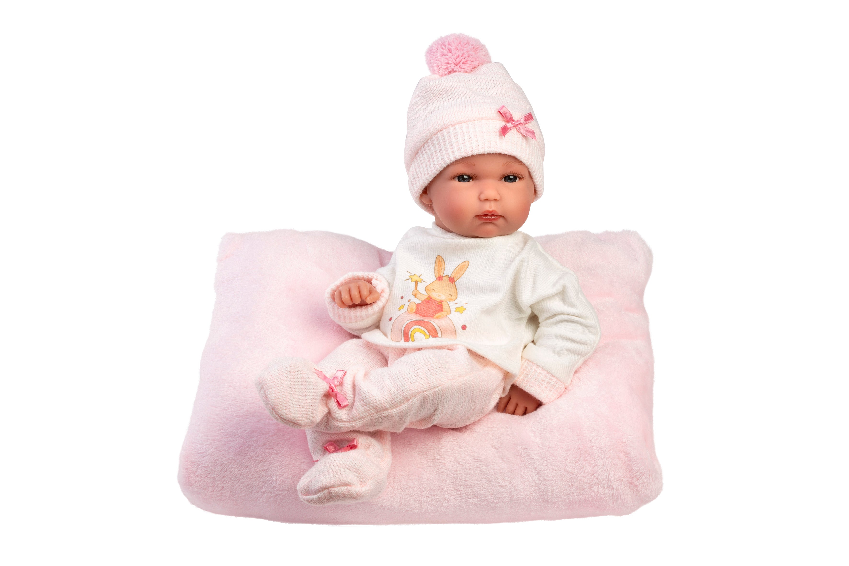 13.8" Anatomically-Correct Newborn Doll Lucille with Cushion