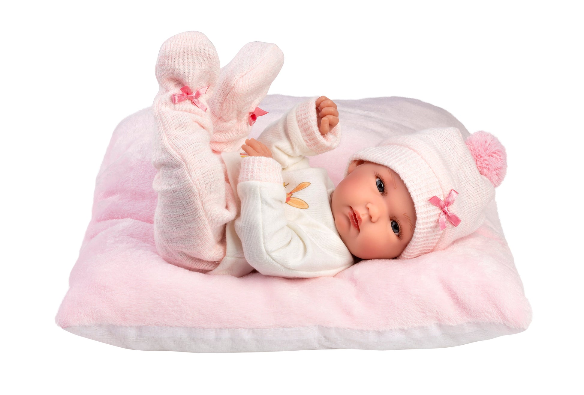 13.8" Anatomically-Correct Newborn Doll Lucille with Cushion