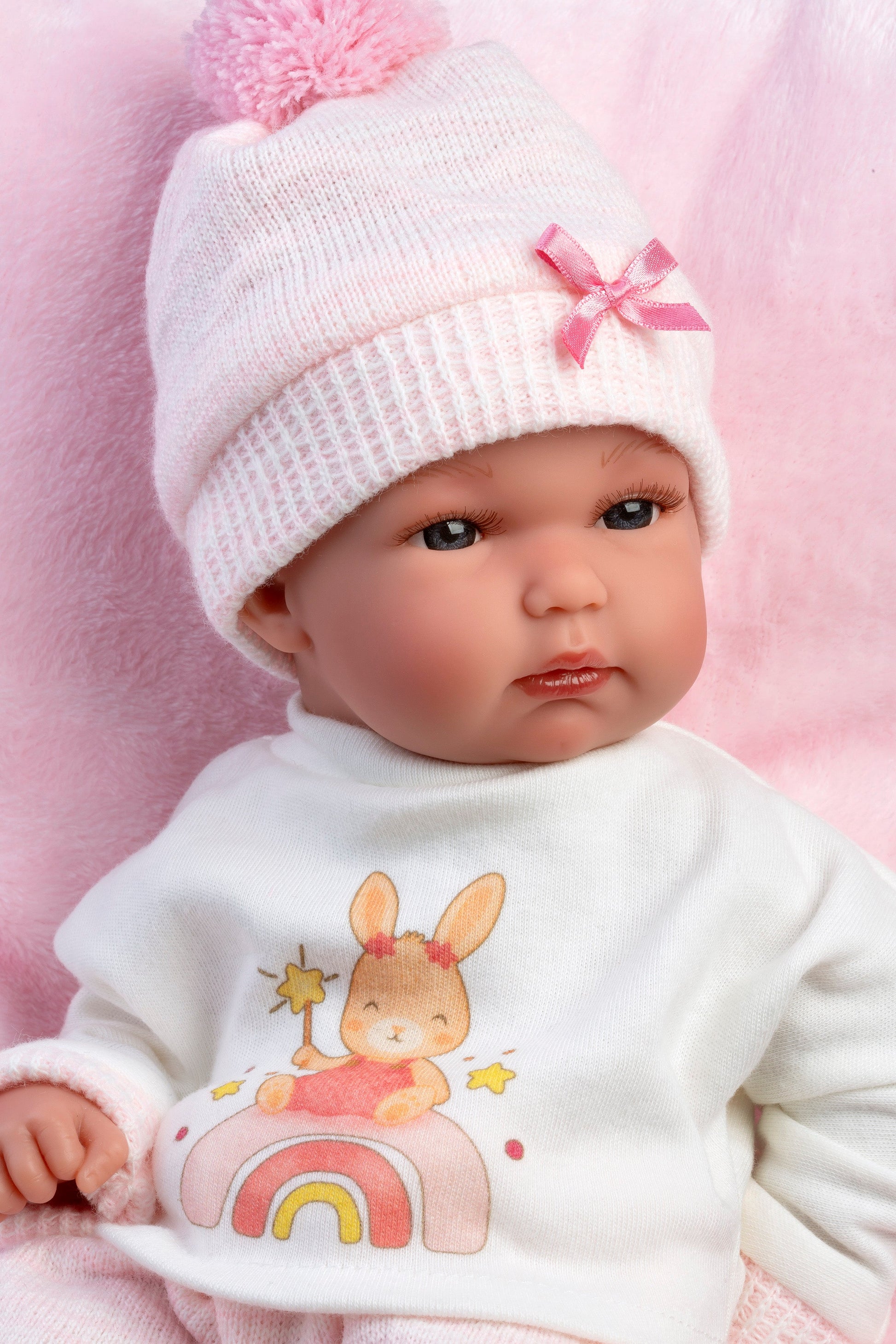 13.8" Anatomically-Correct Newborn Doll Lucille with Cushion