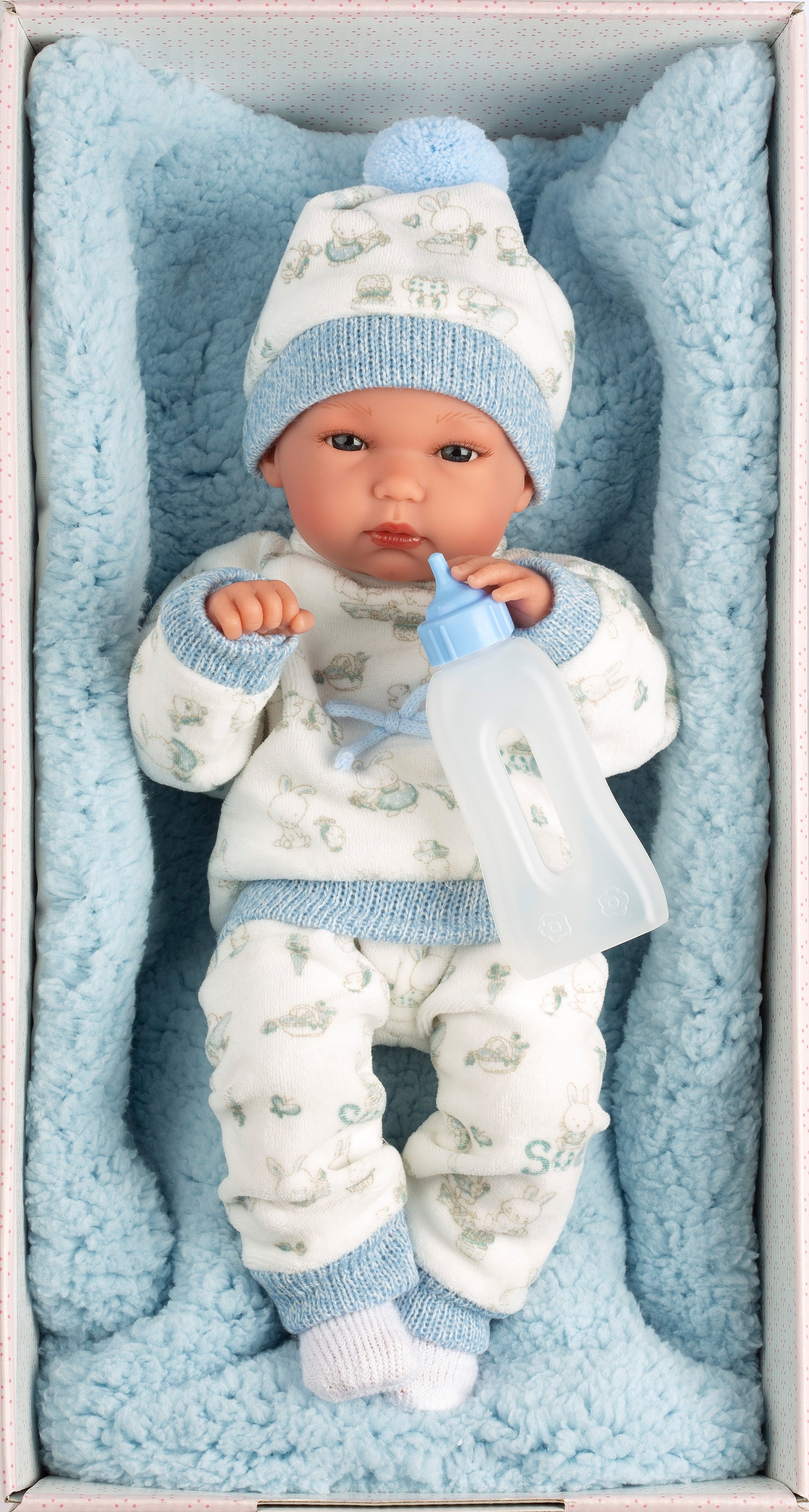 13.8" Anatomically-Correct Newborn Doll Oliver with Cushion