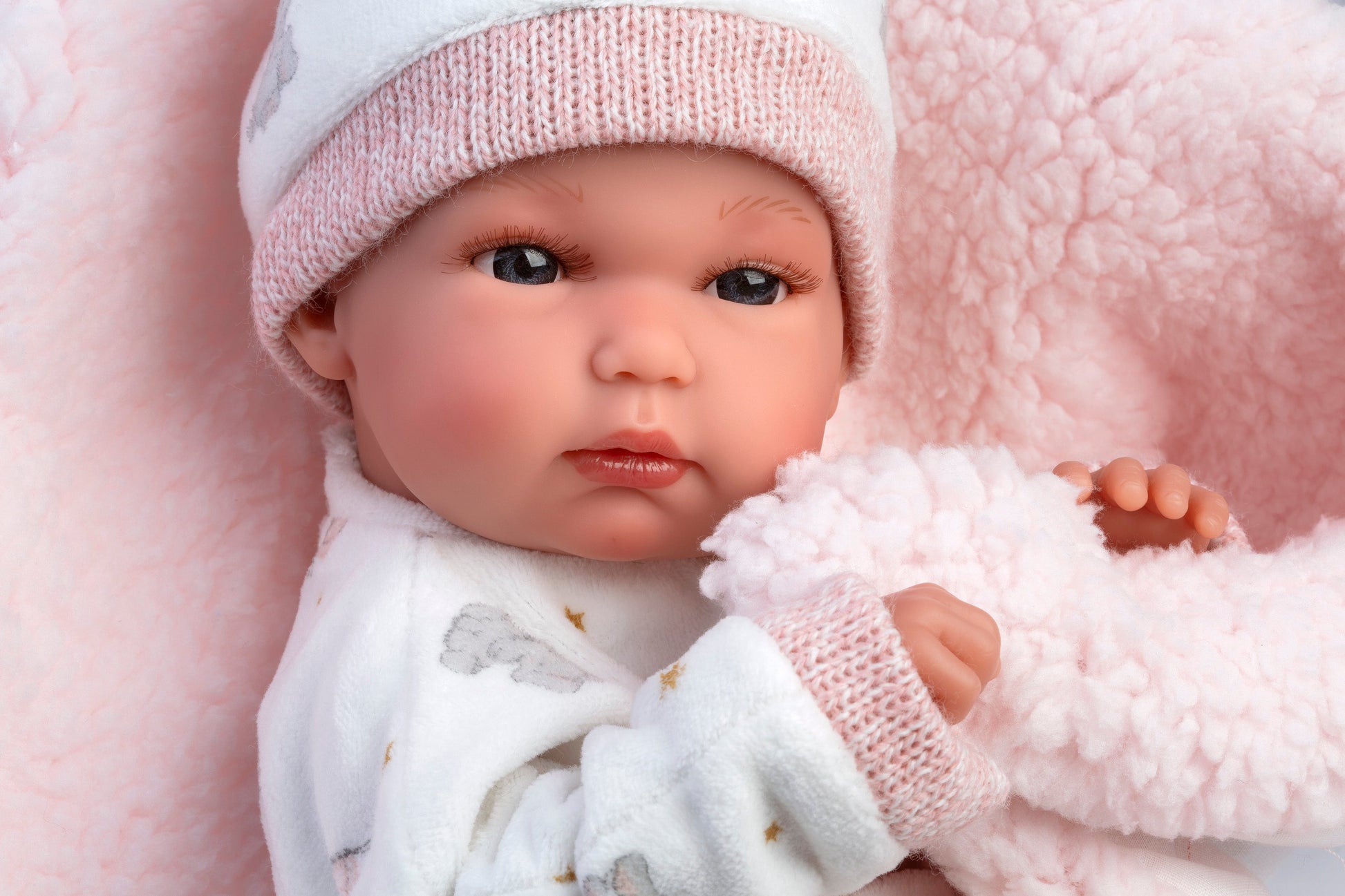 13.8" Anatomically-Correct Newborn Doll Ophelia with Cushion