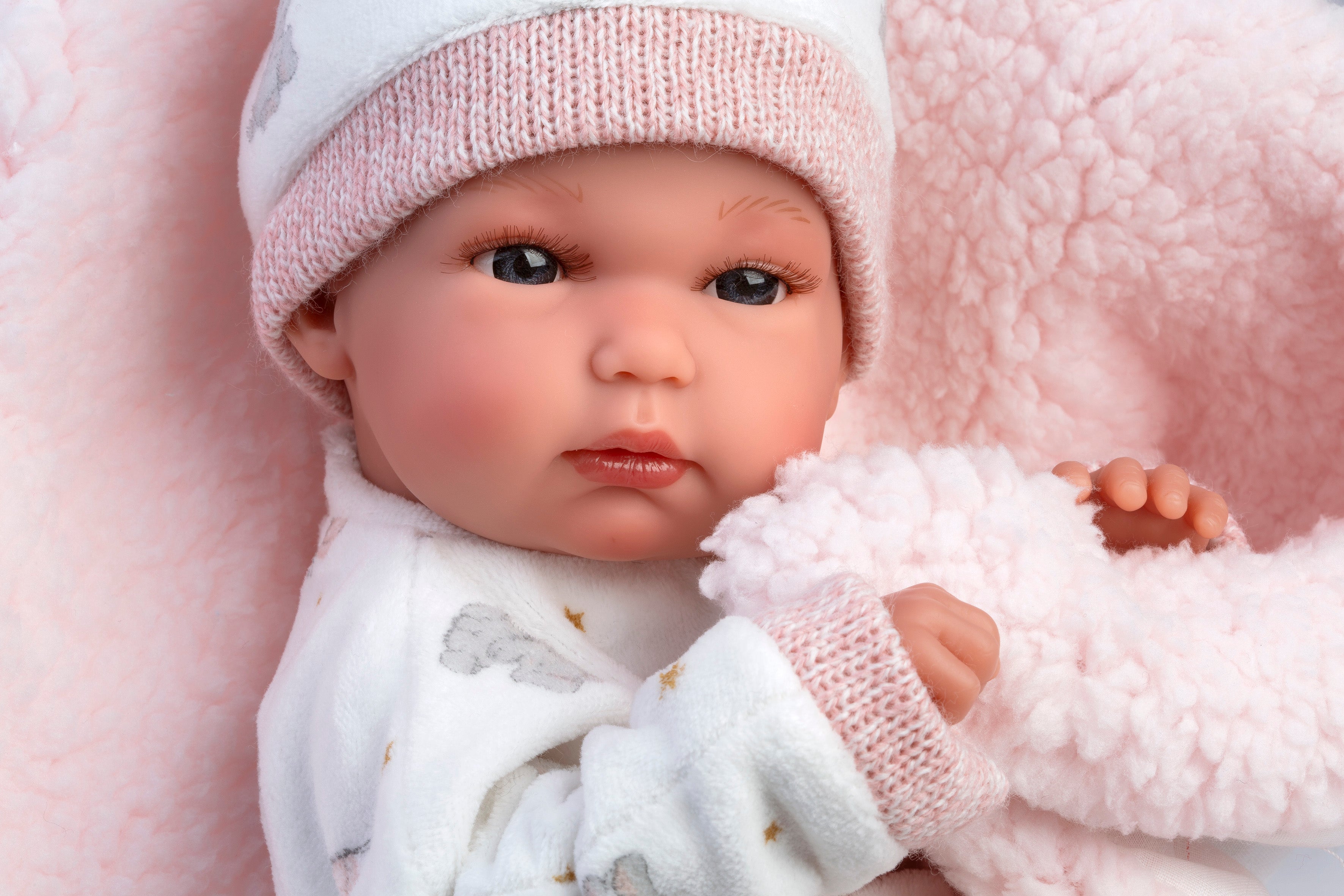 13.8" Anatomically-Correct Newborn Doll Ophelia with Cushion