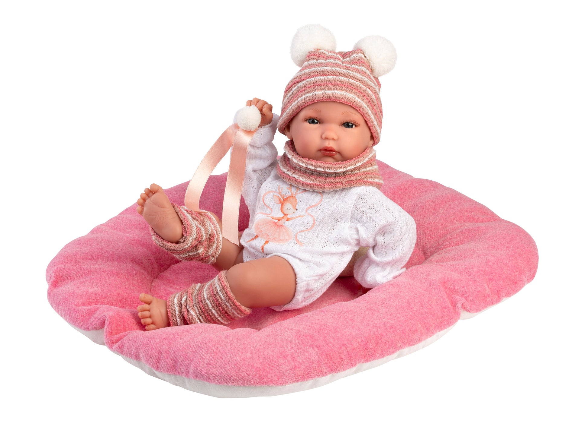 13.8" Anatomically-Correct Newborn Doll Skye with Cushion
