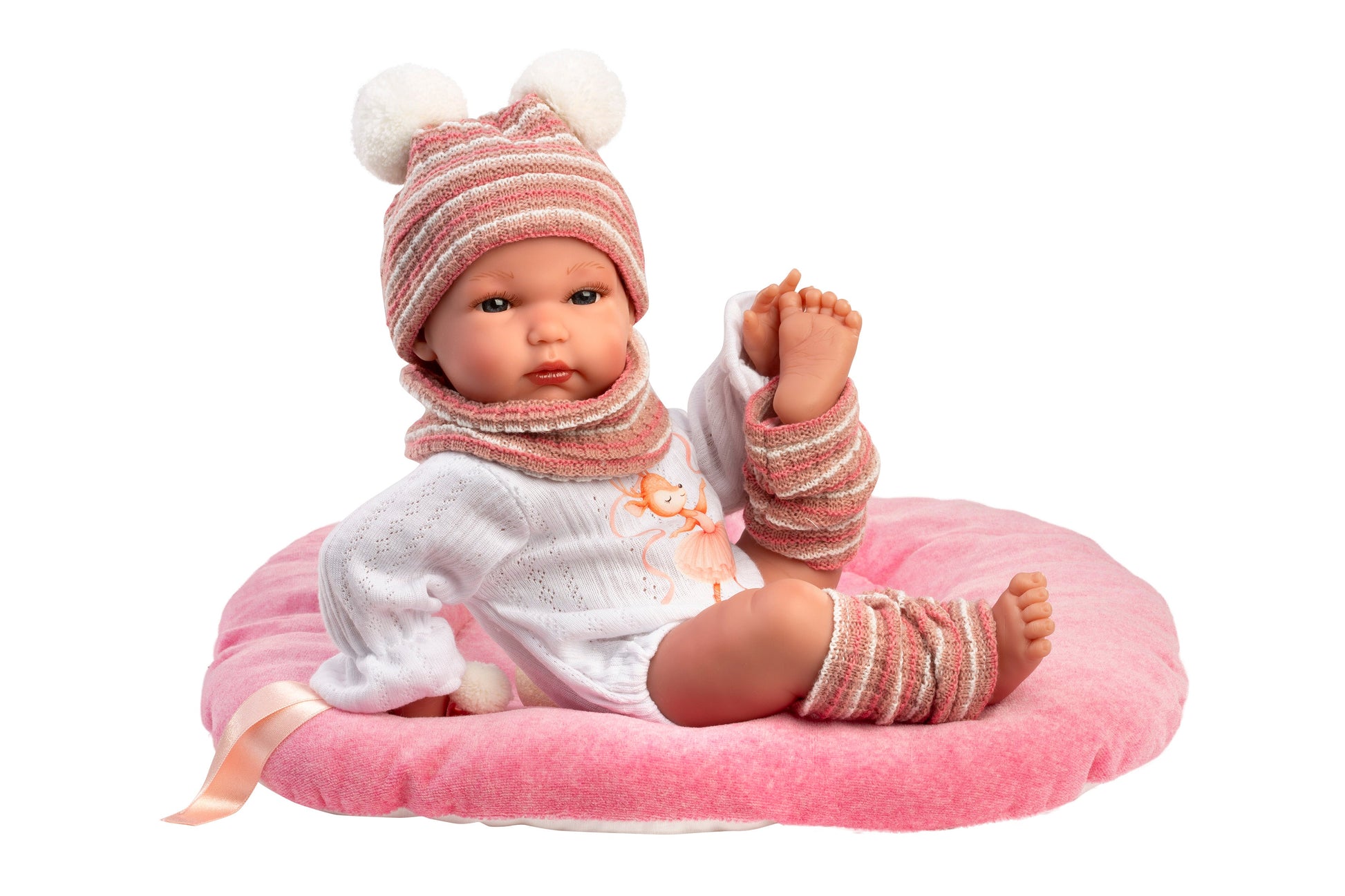 13.8" Anatomically-Correct Newborn Doll Skye with Cushion