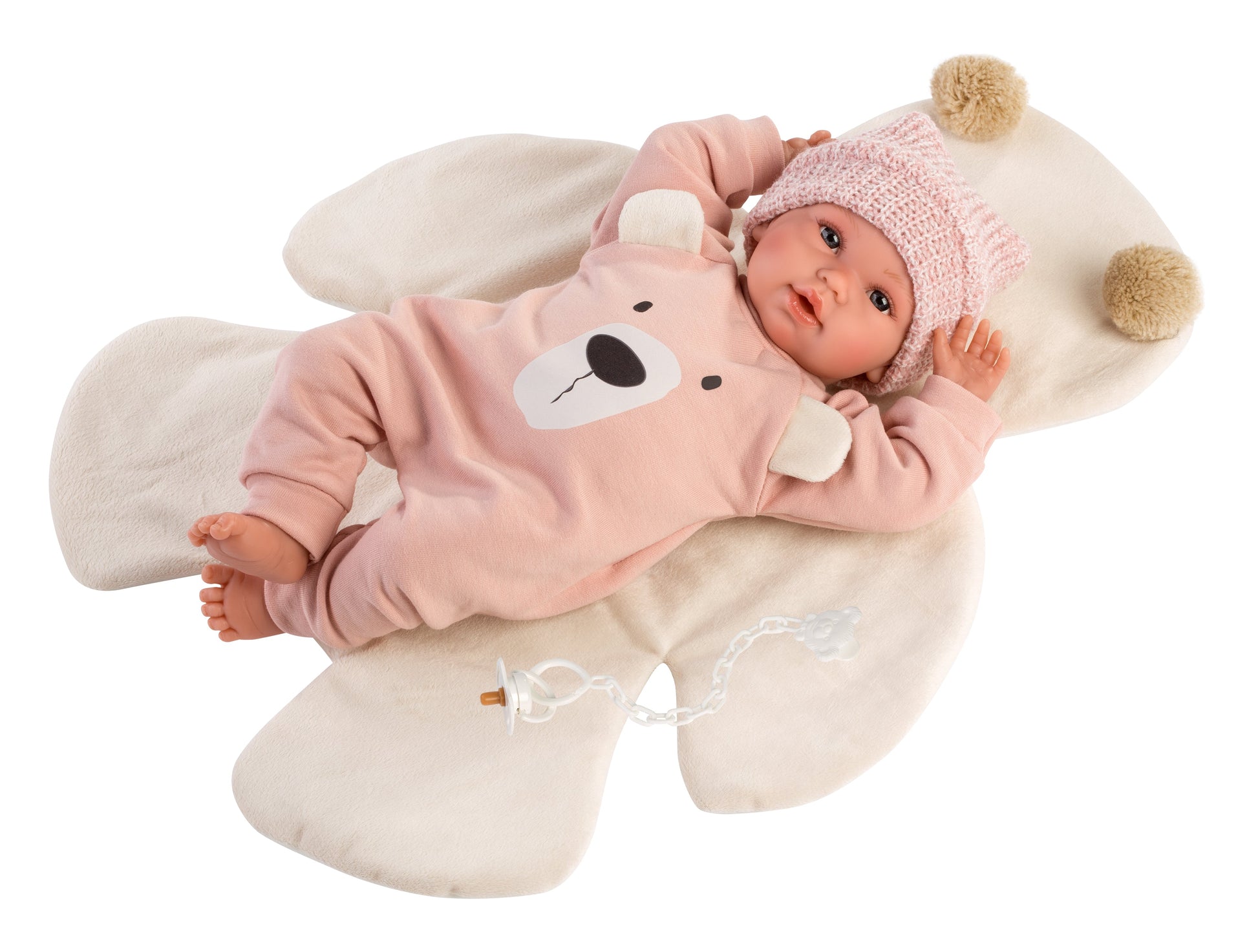 14.2" Articulated Crying Newborn Doll Claudia with Bear Blanket