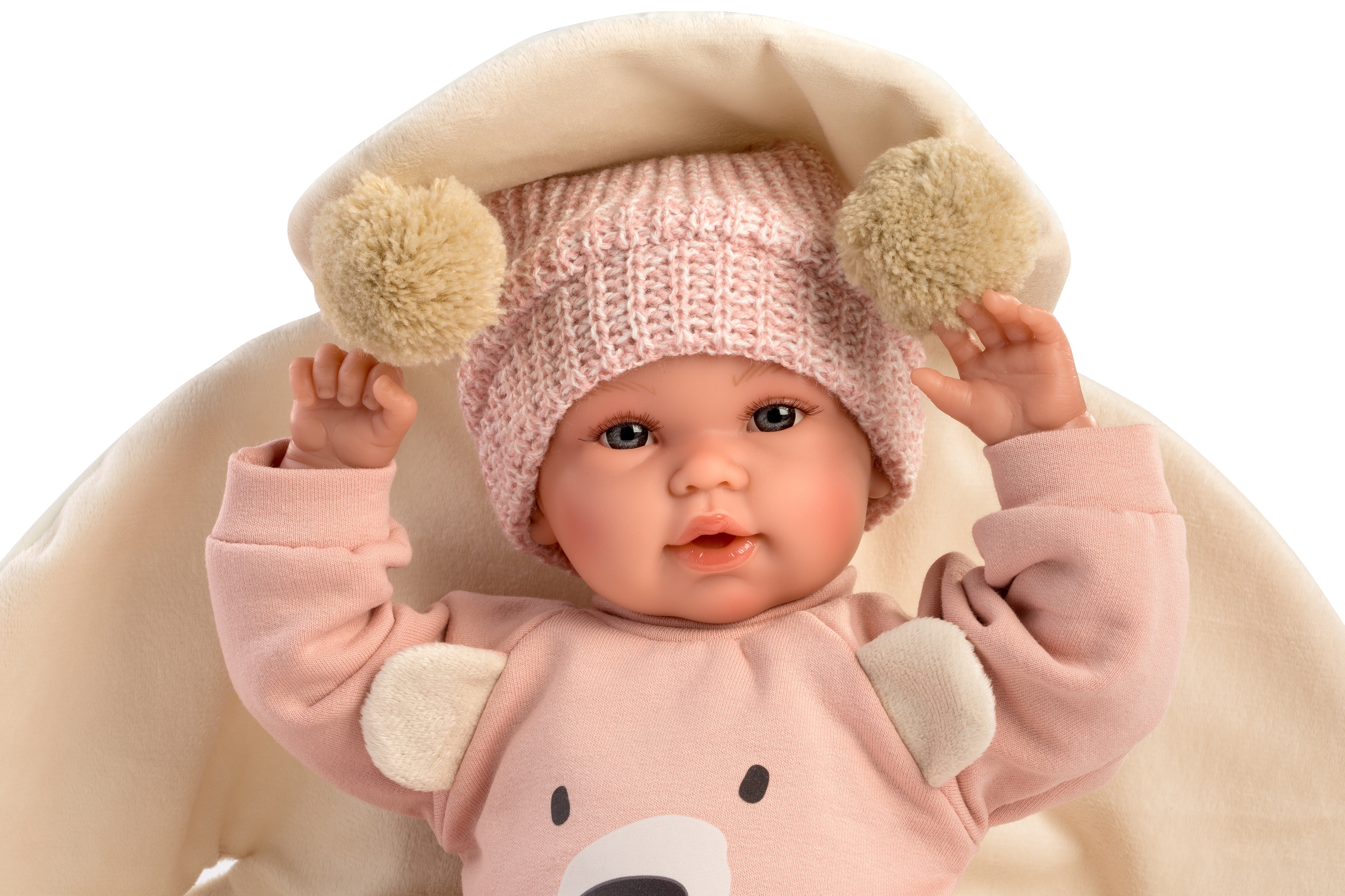 14.2" Articulated Crying Newborn Doll Claudia with Bear Blanket