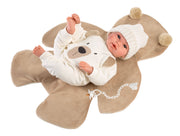 14.2" Soft Body Newborn Doll Carlos with Bear Blanket