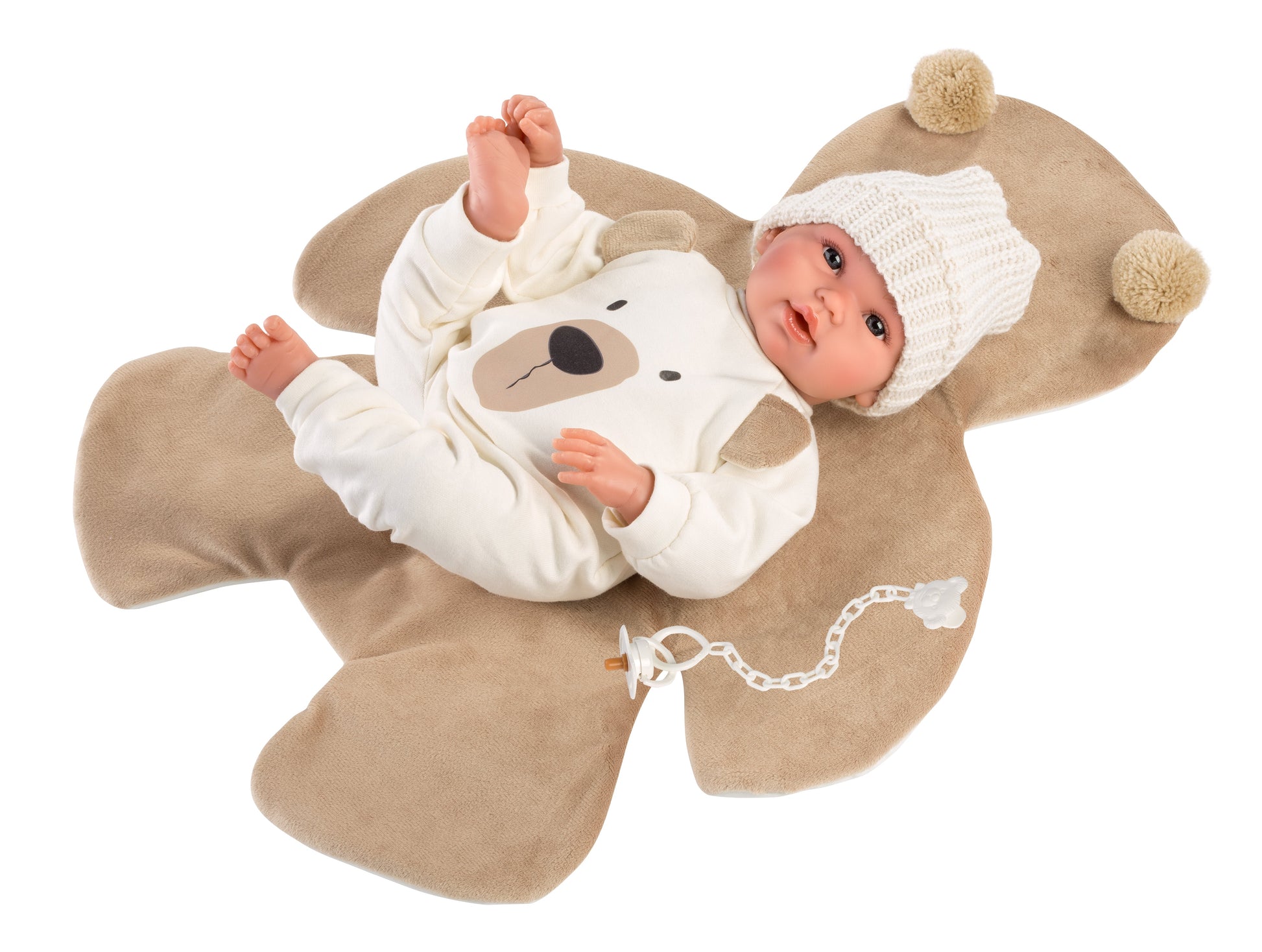14.2" Soft Body Newborn Doll Carlos with Bear Blanket