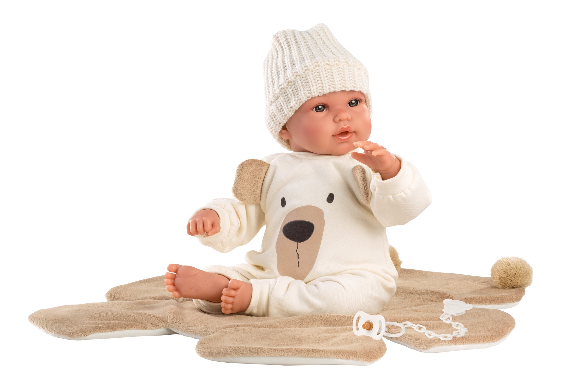 14.2" Soft Body Newborn Doll Carlos with Bear Blanket